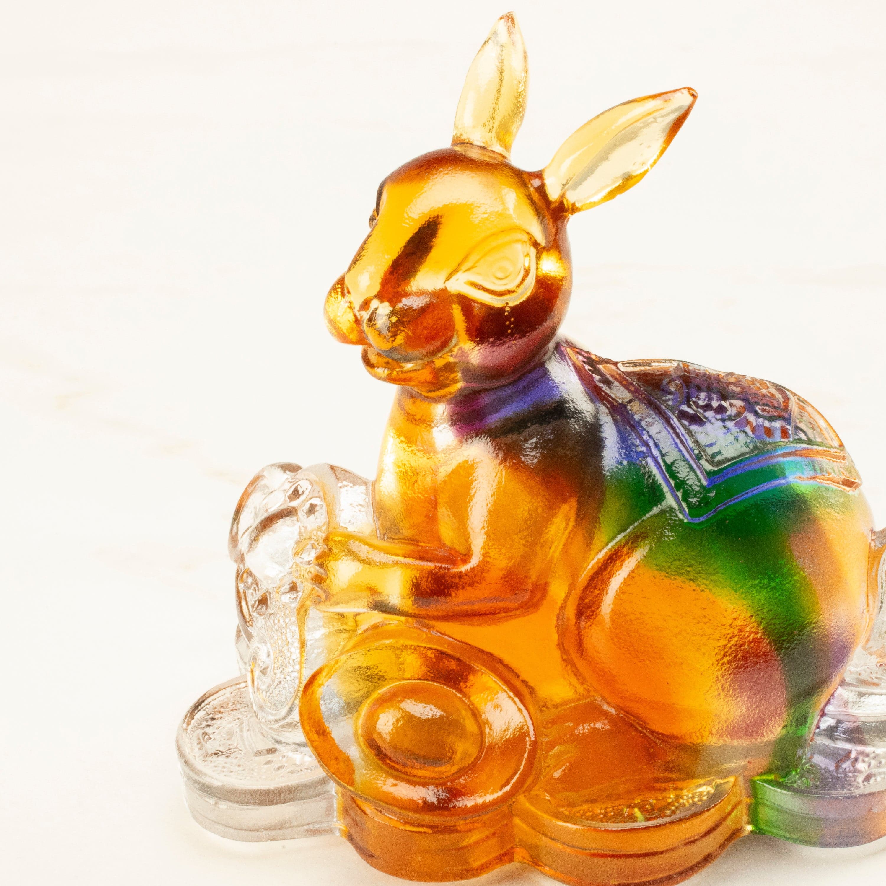 Kalifano Crystal Carving Graceful Rabbit Crystal Carving - A Symbol of Good Luck and Prosperity CRZ110-RAB