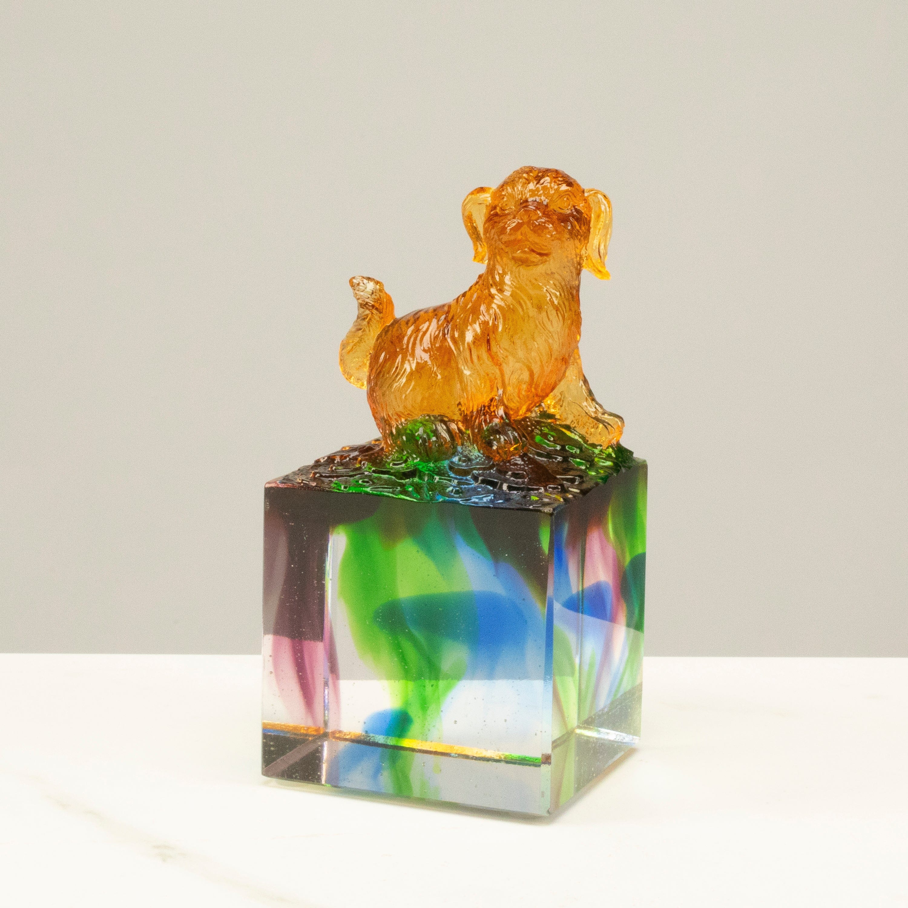 Kalifano Crystal Carving Loyal Dog Crystal Carving - A Symbol of Loyalty and Protection CRZ120-DOG