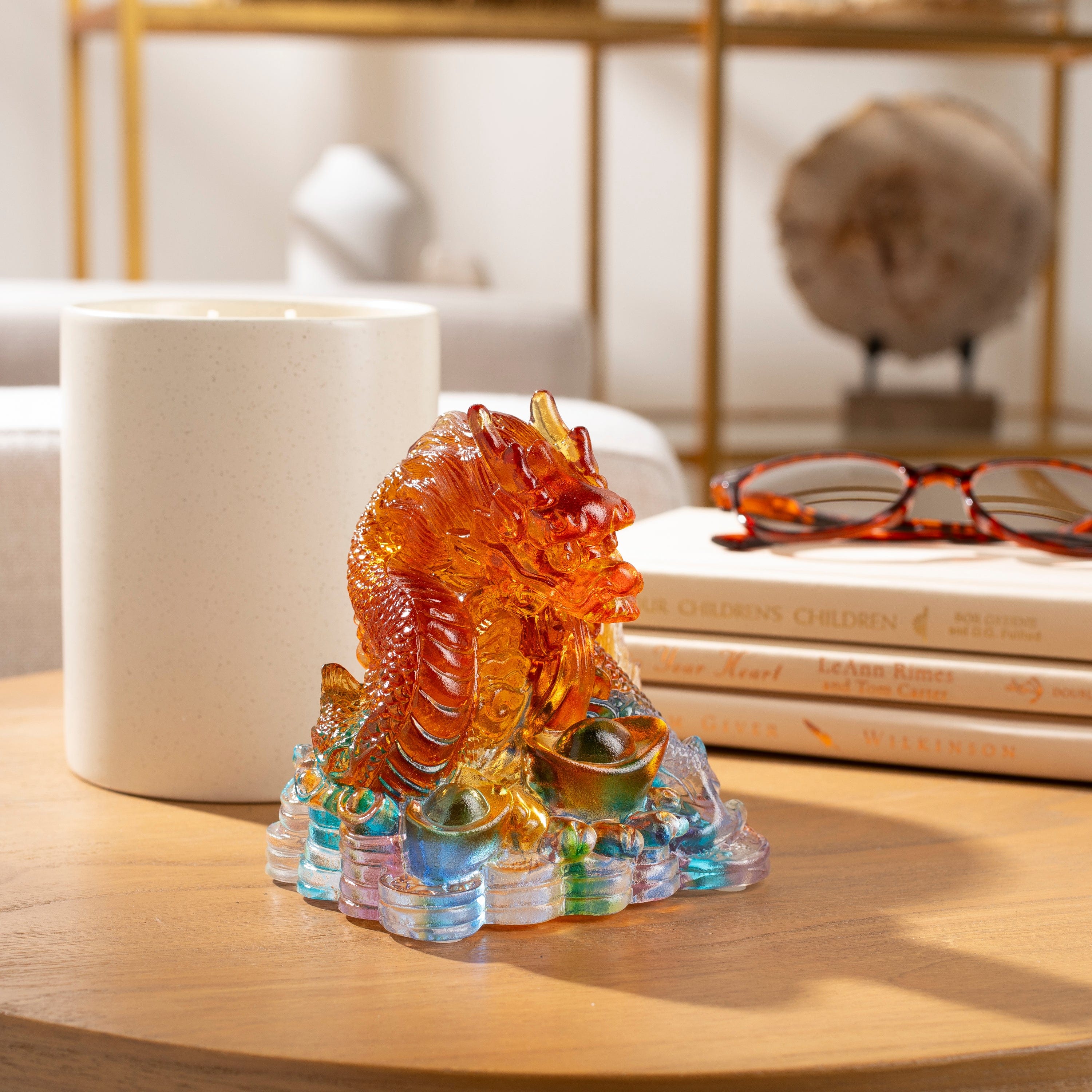 Kalifano Crystal Carving Magnificent Dragon Crystal Carving - A Symbol of Power and Good Fortune CRZ210-DRA