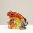 Roaring Tiger Crystal Carving - A Symbol of Courage and Strength