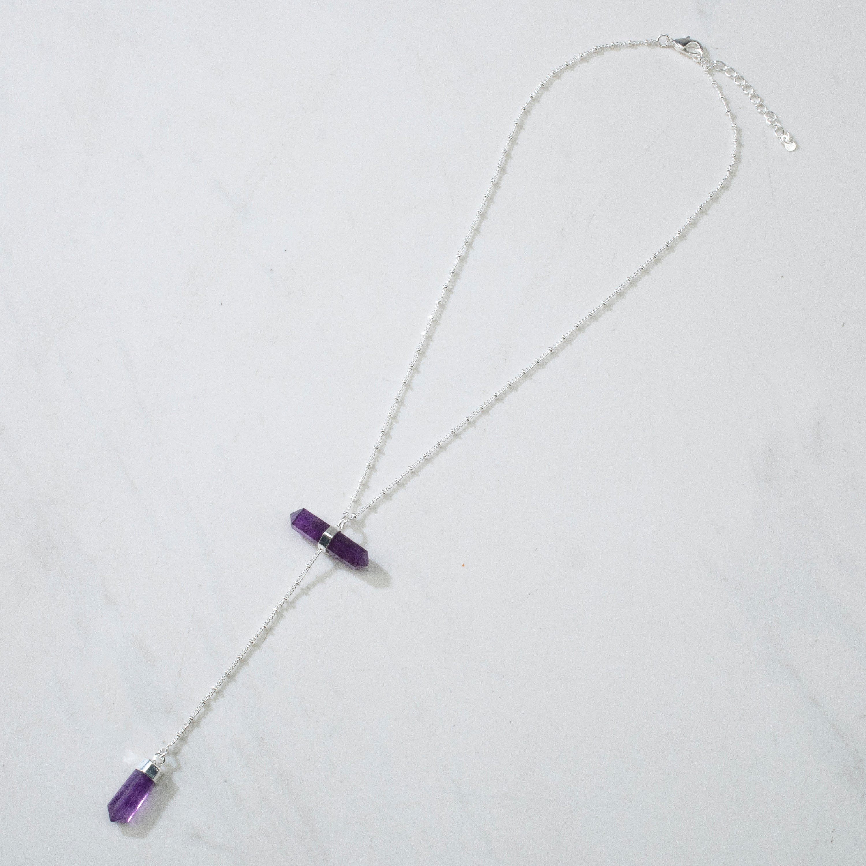 Kalifano Crystal Jewelry Amethyst Double Point Necklace CJN-2032-AM