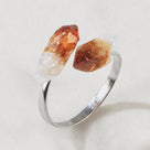 Citrine Adjustable Sterling Silver Ring