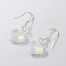 Moonstone Heart Sterling Silver Earrings