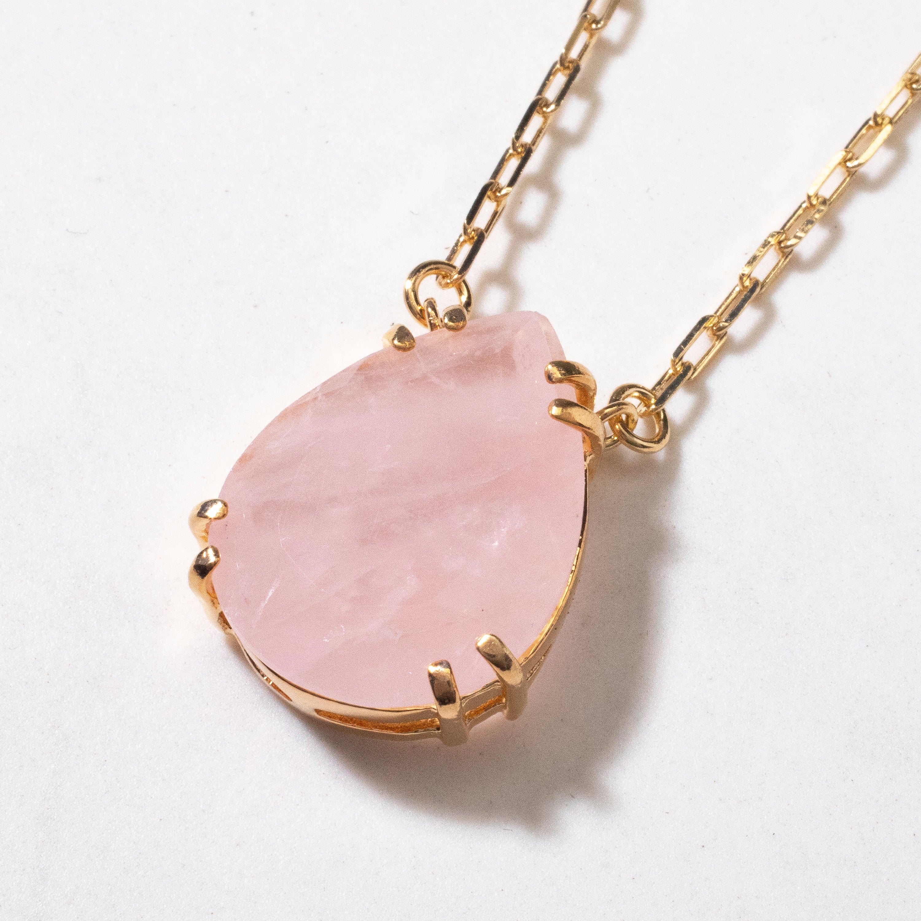 KALIFANO Crystal Jewelry Rose Quartz & Citrine Drop Necklace CJN-2067-RQ+CT