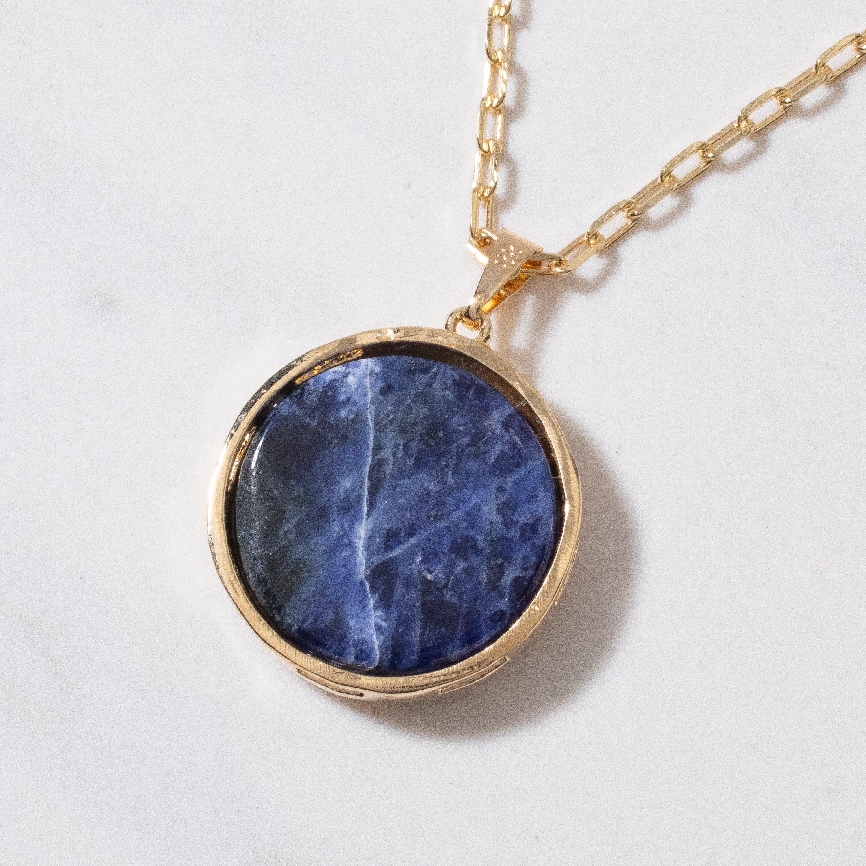 KALIFANO Crystal Jewelry Sodalite Gemstone Tree of Life Pendant CJN-2500-SD