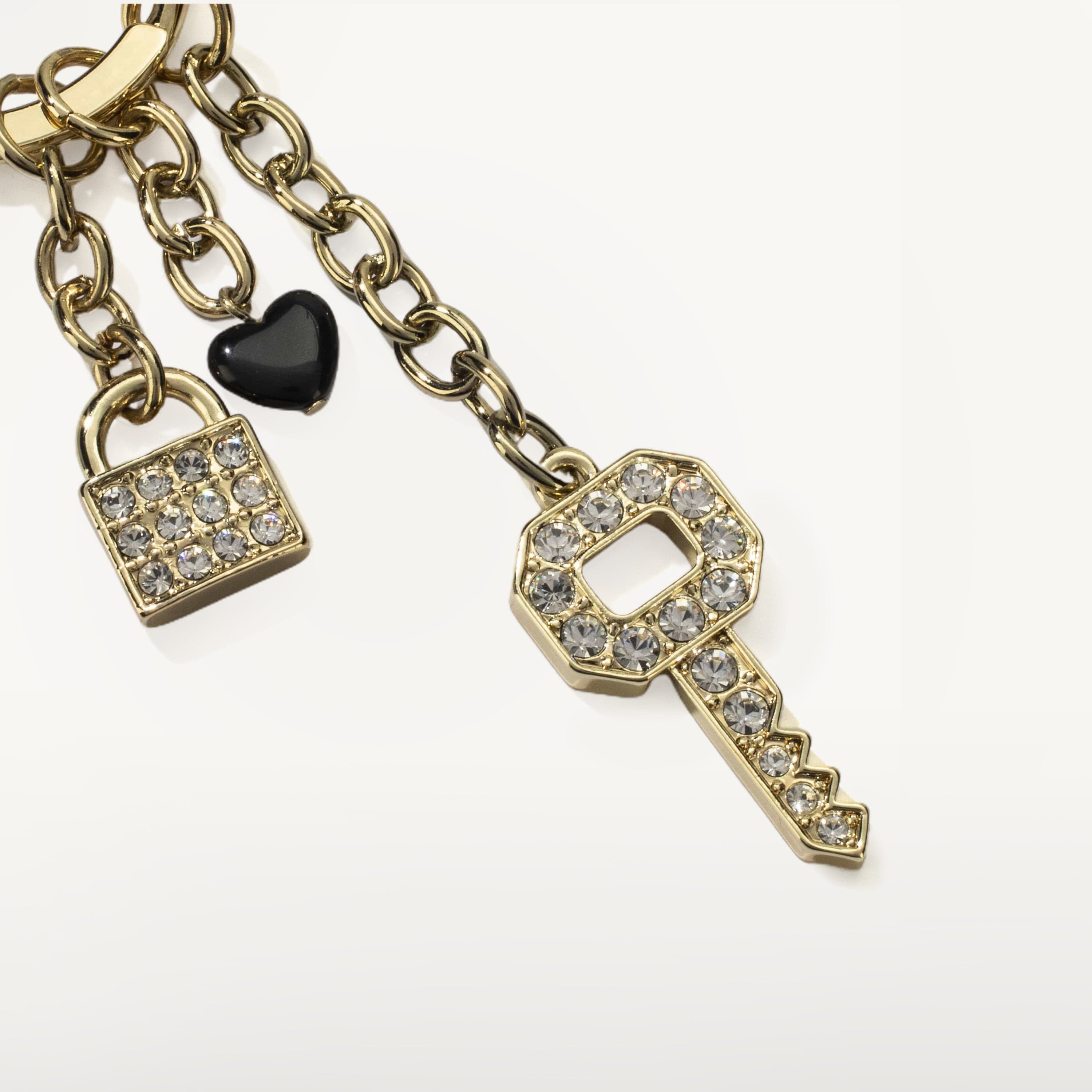 Kalifano Crystal Keychains Key with Lock Keychain made with Swarovski Crystals SKC-185