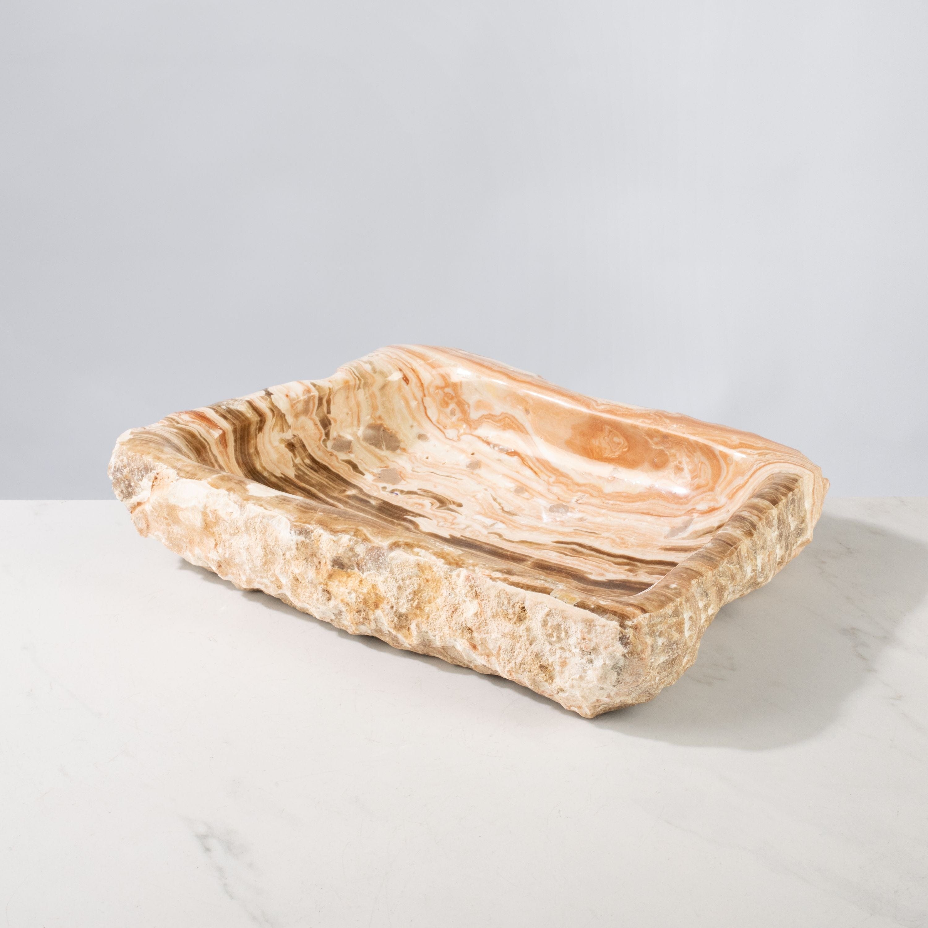Kalifano Fossils & Minerals Aragonite Bowl from Morocco - 12.5" / 9.6 lbs BAR1600.001