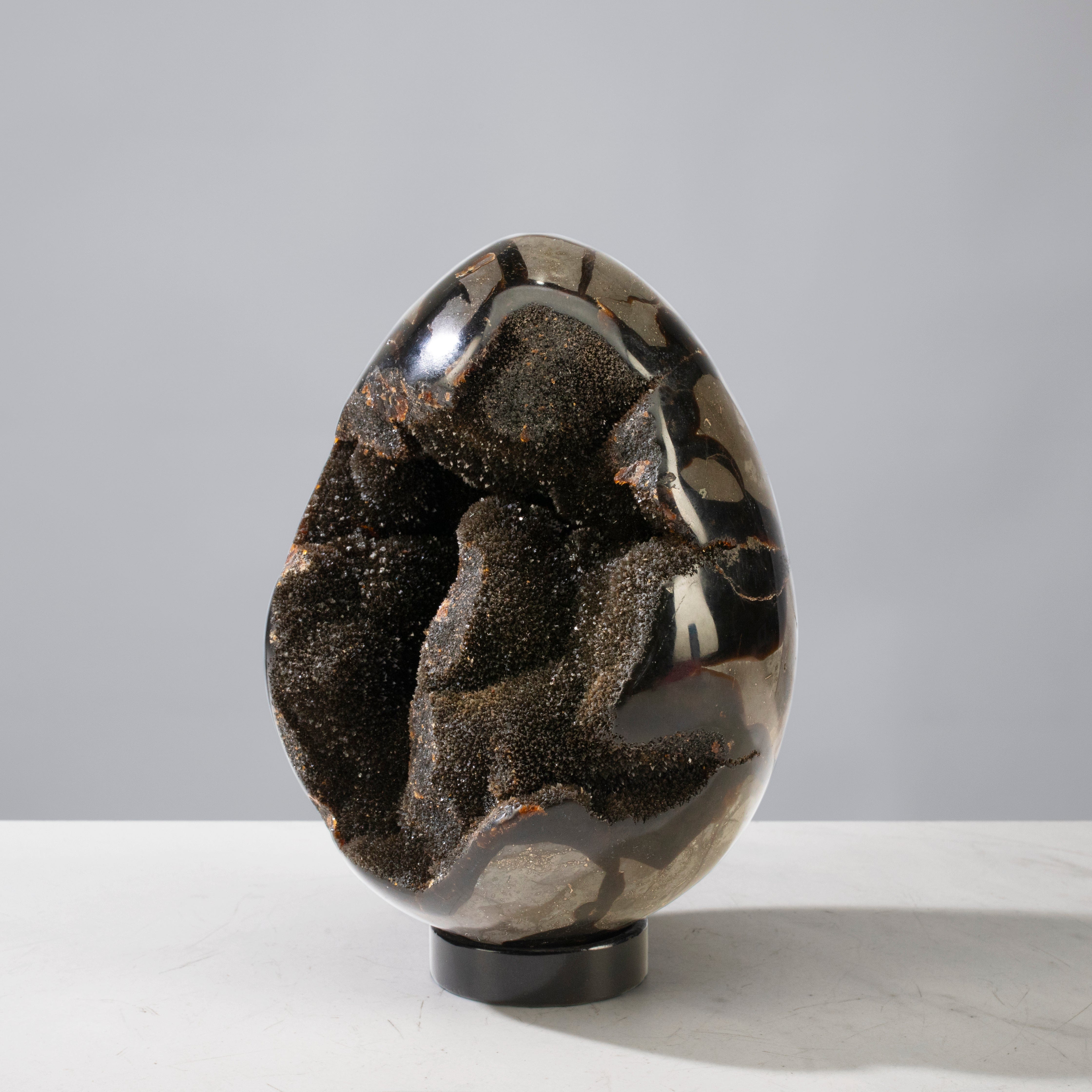 Kalifano Fossils & Minerals Natural Septarian Druzy Dragon Egg from Madagascar - 6" / 1,450 grams DE700-SP