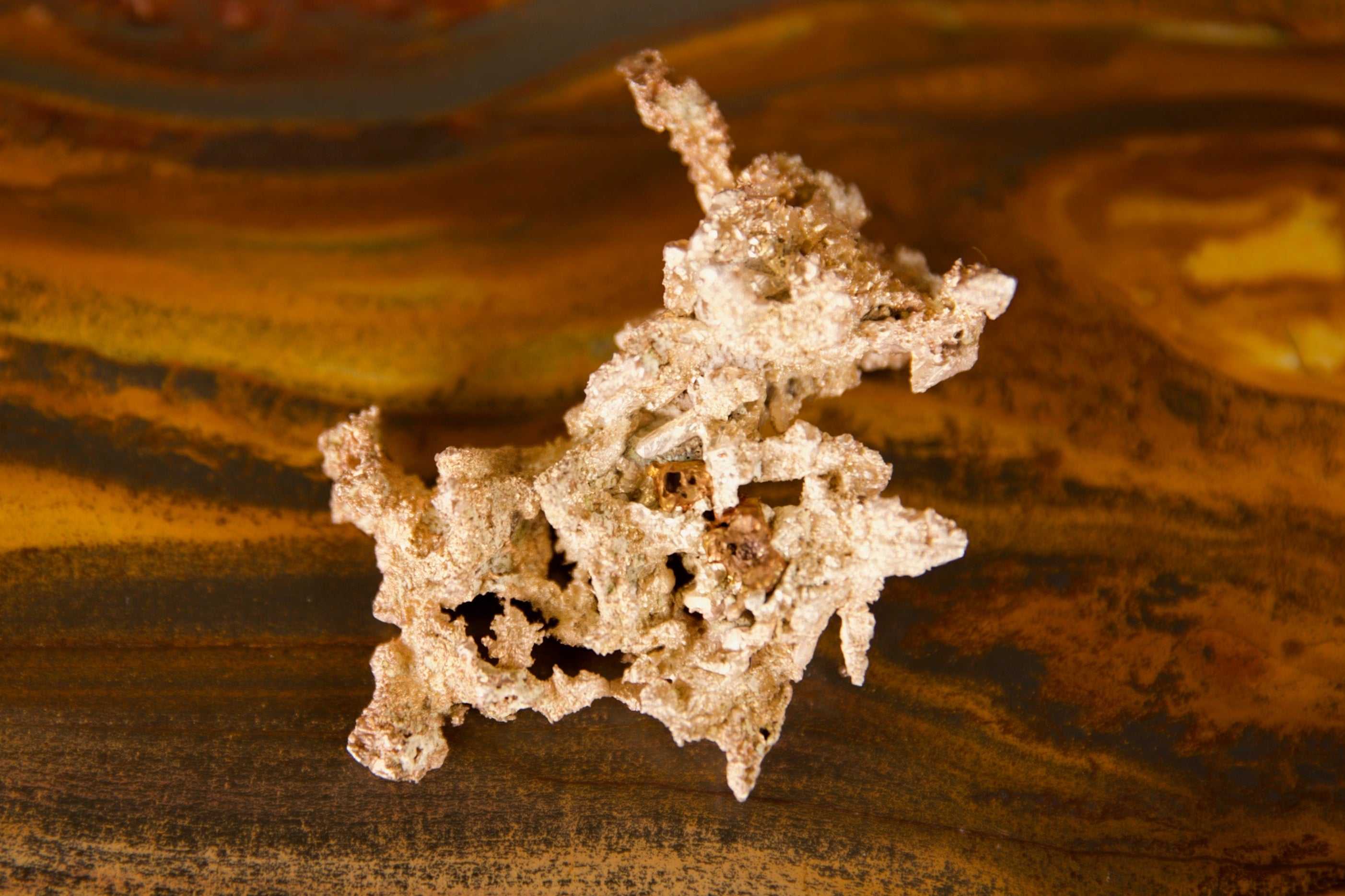 Kalifano Fossils & Minerals Silver Crystal Half-Breed Specimen 116g from Michigan SCHB116.001