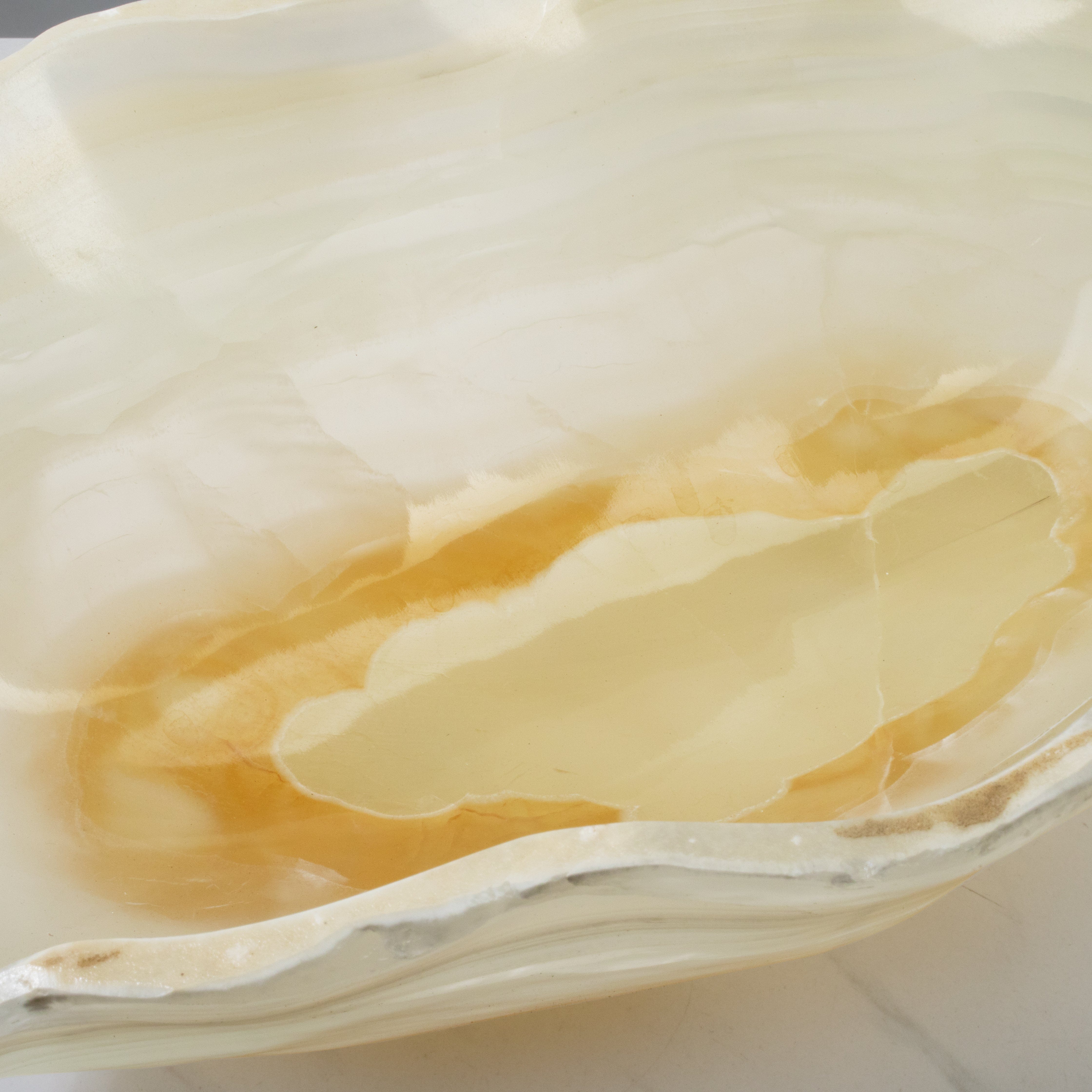 Kalifano Gemstone Bowl Amber Onyx Bowl - 23 in BOX10400.001