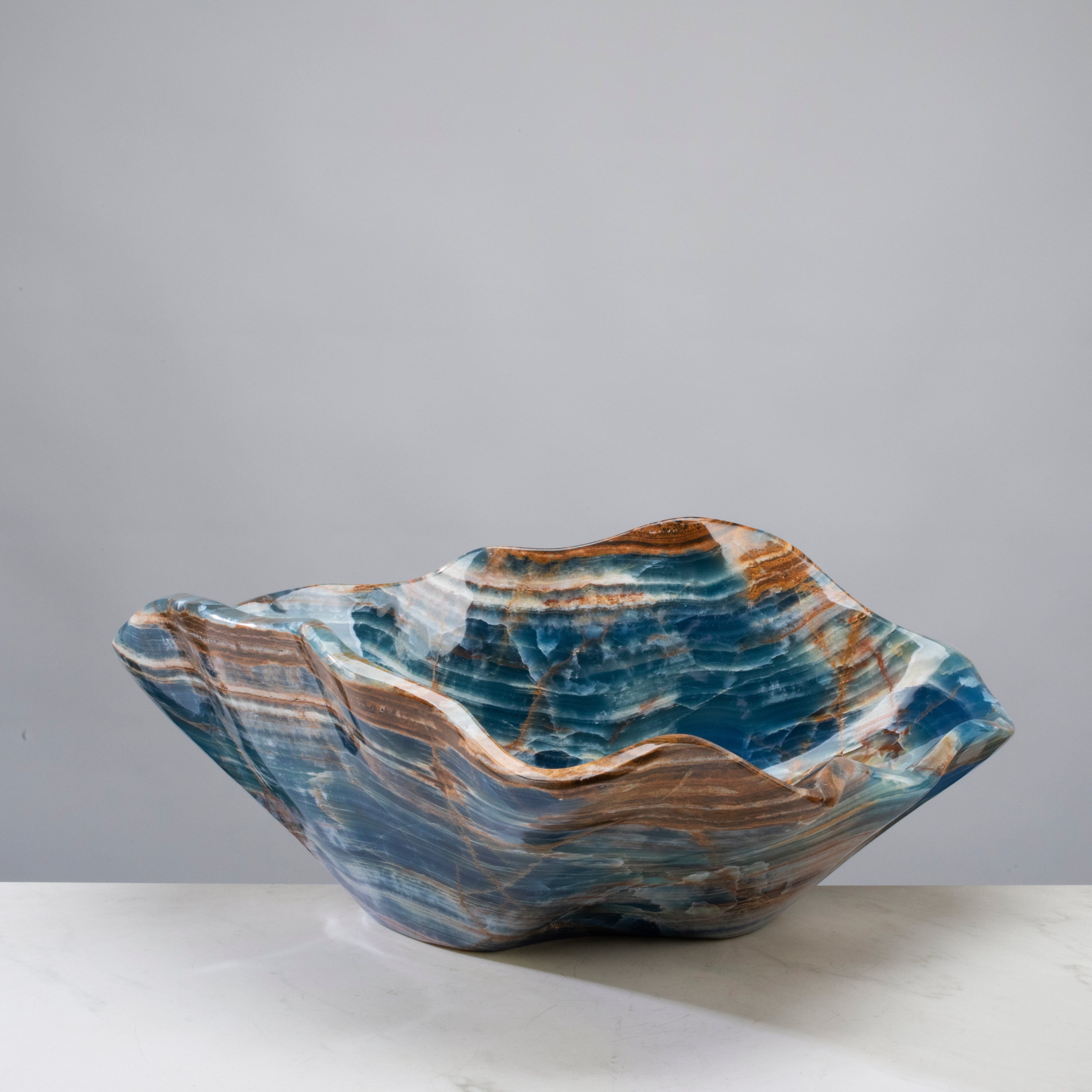 Blue Onyx Bowl - 18 in