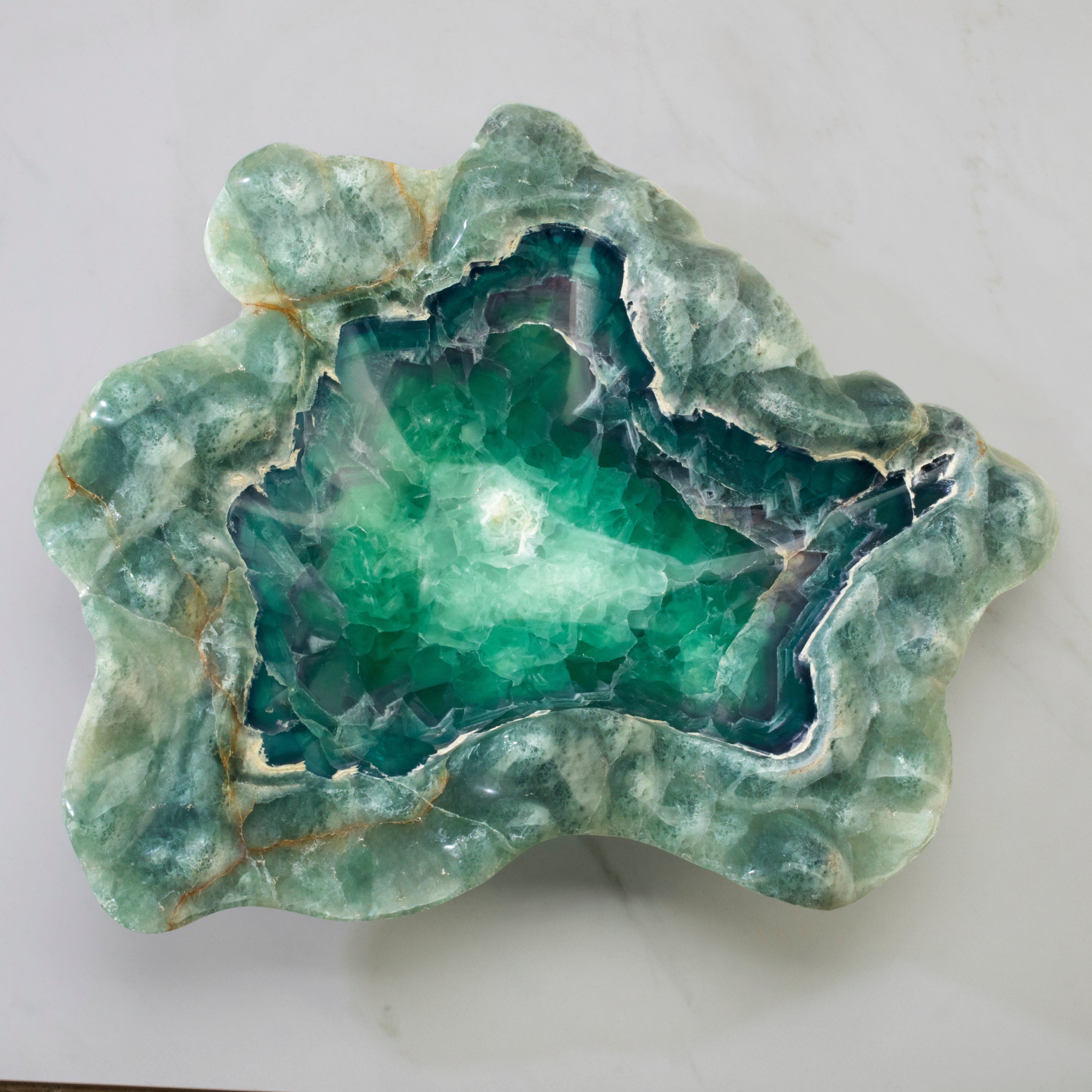 Kalifano Gemstone Bowl Fluorite Onyx Bowl - 18 in BFL24000.001