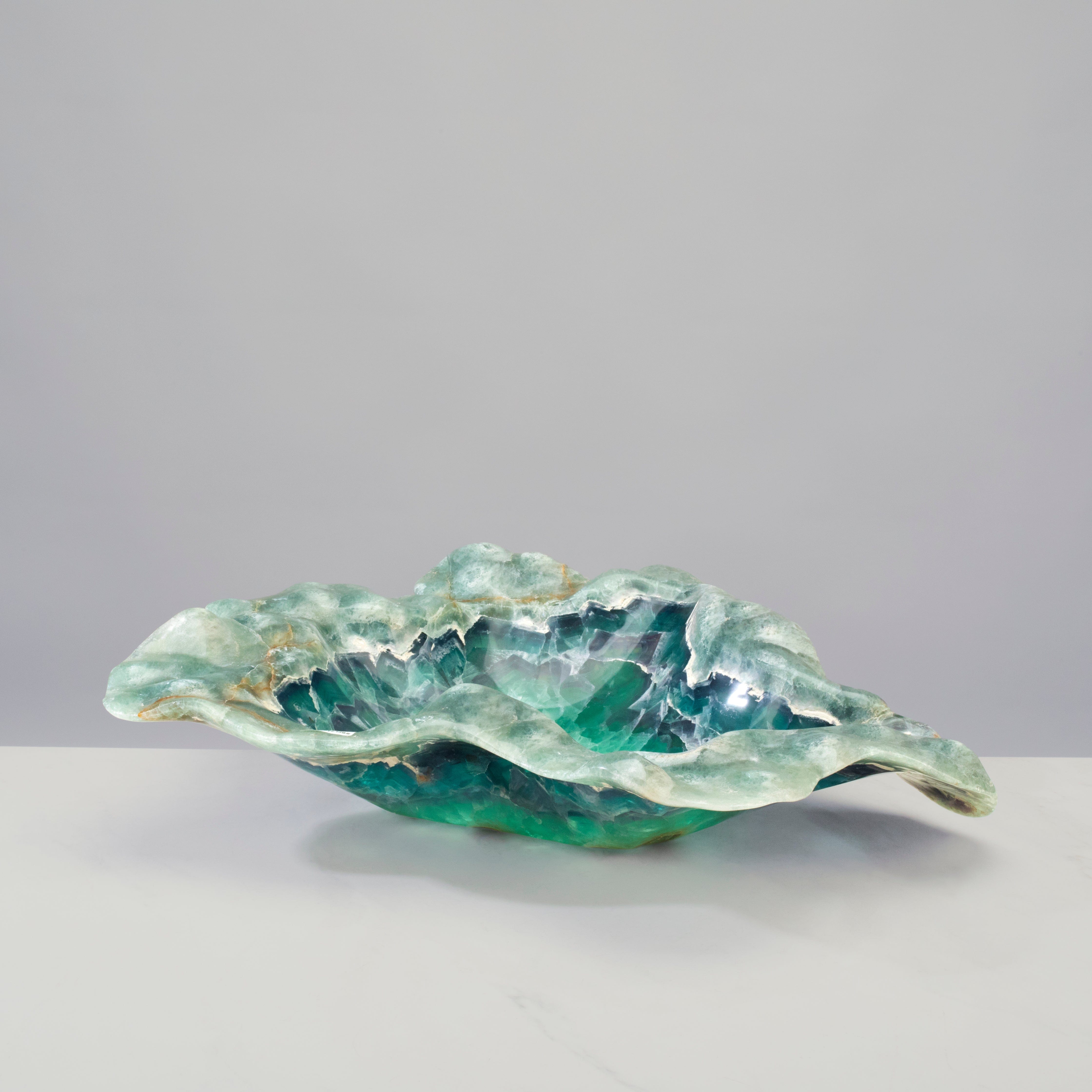 Kalifano Gemstone Bowl Fluorite Onyx Bowl - 18 in BFL24000.001