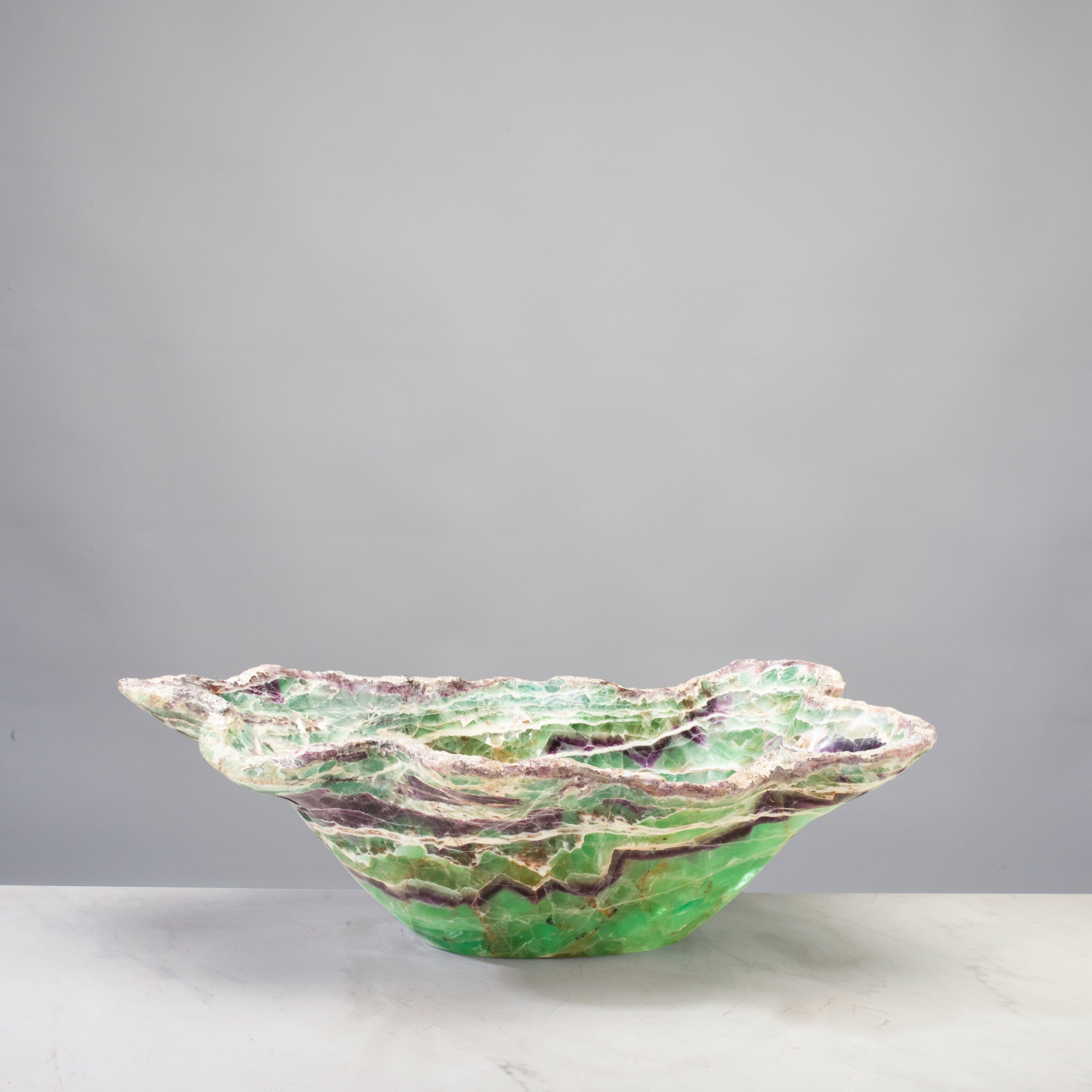 Kalifano Gemstone Bowl Fluorite Onyx Bowl - 19 in BFL36000.001