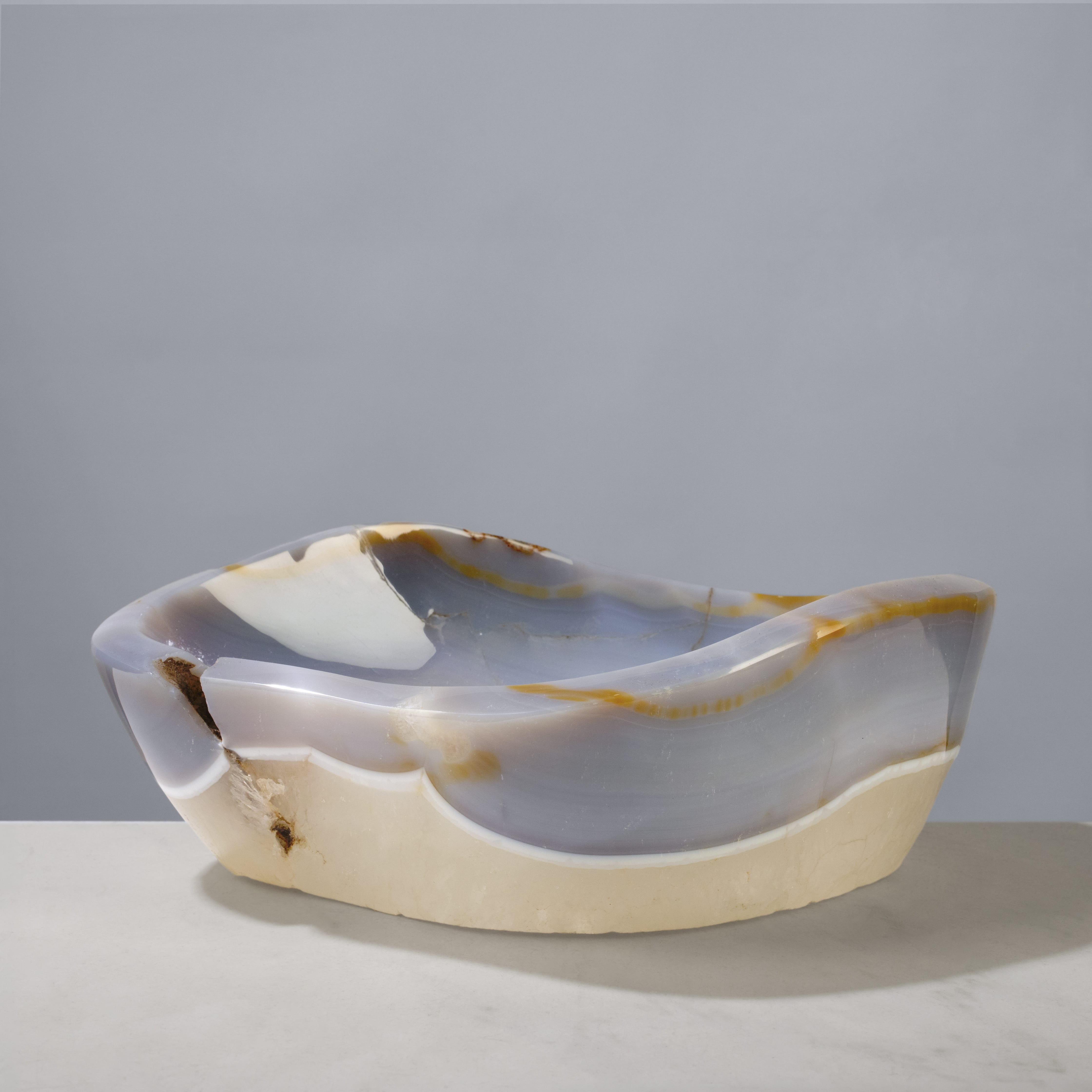 Kalifano Gemstone Bowls Agate Bowl from Madagascar - 9.25" BOWL1200-AG.001