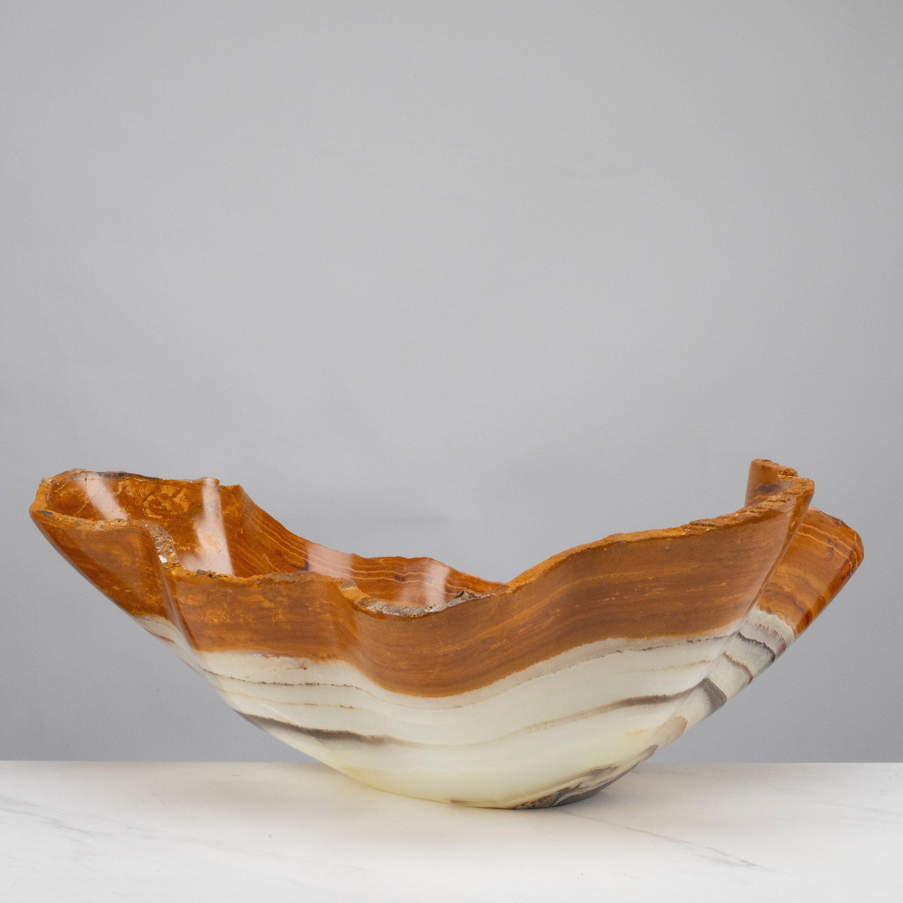 KALIFANO Gemstone Bowls Multicolor Onyx Bowl 18" BOX10000.004