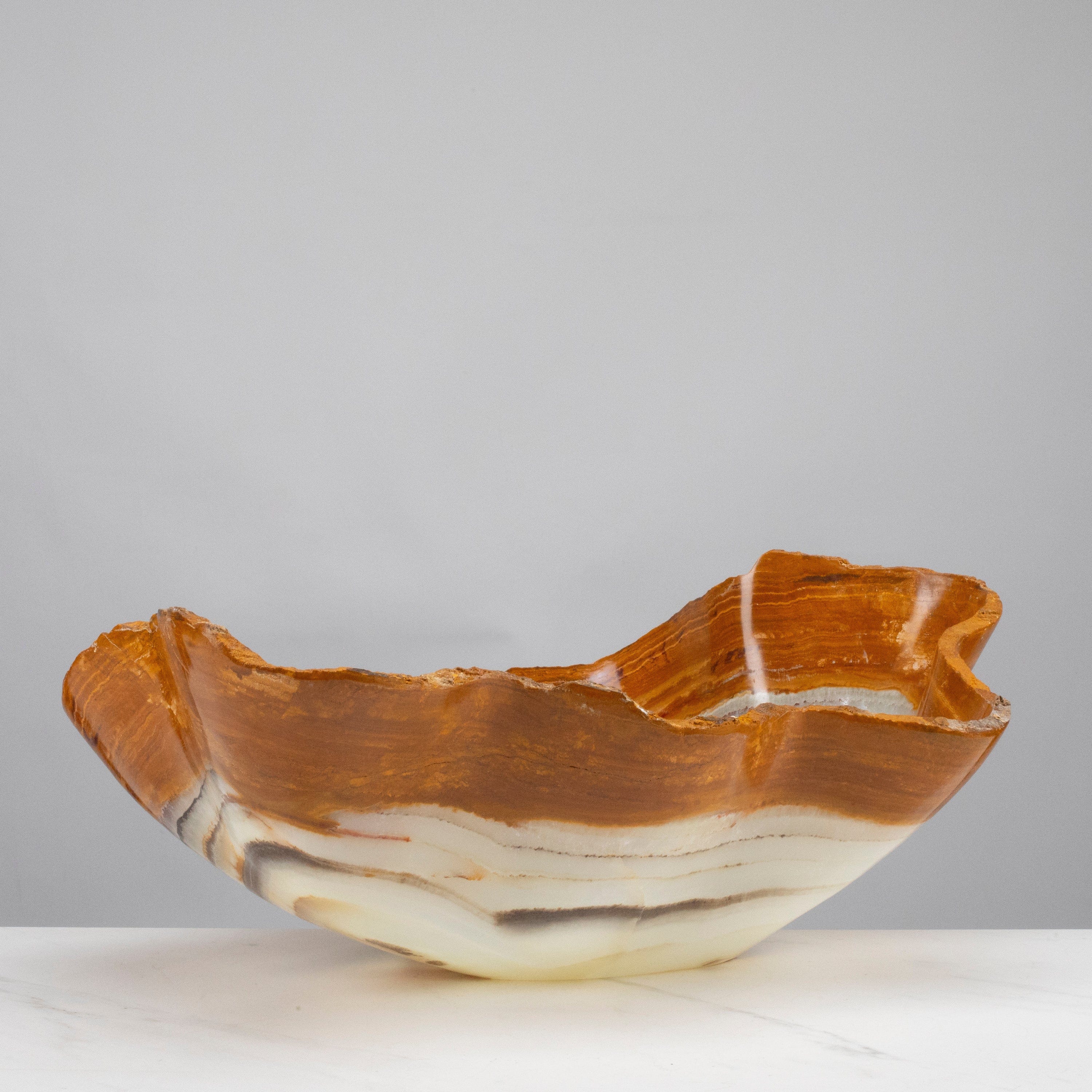 KALIFANO Gemstone Bowls Multicolor Onyx Bowl 18" BOX10000.004