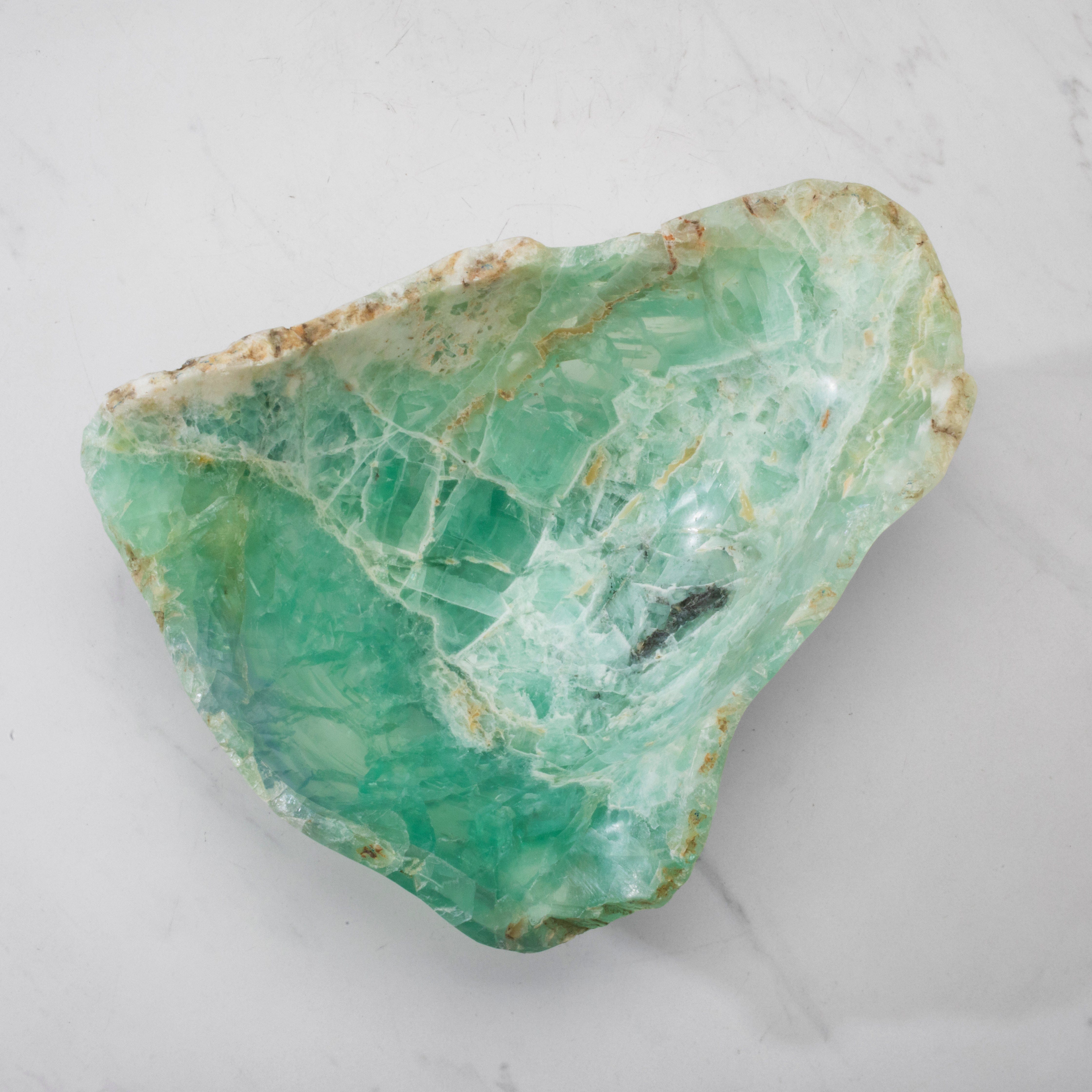 KALIFANO Gemstone Bowls Natural Green Fluorite Bowl 15" BFL8400.002