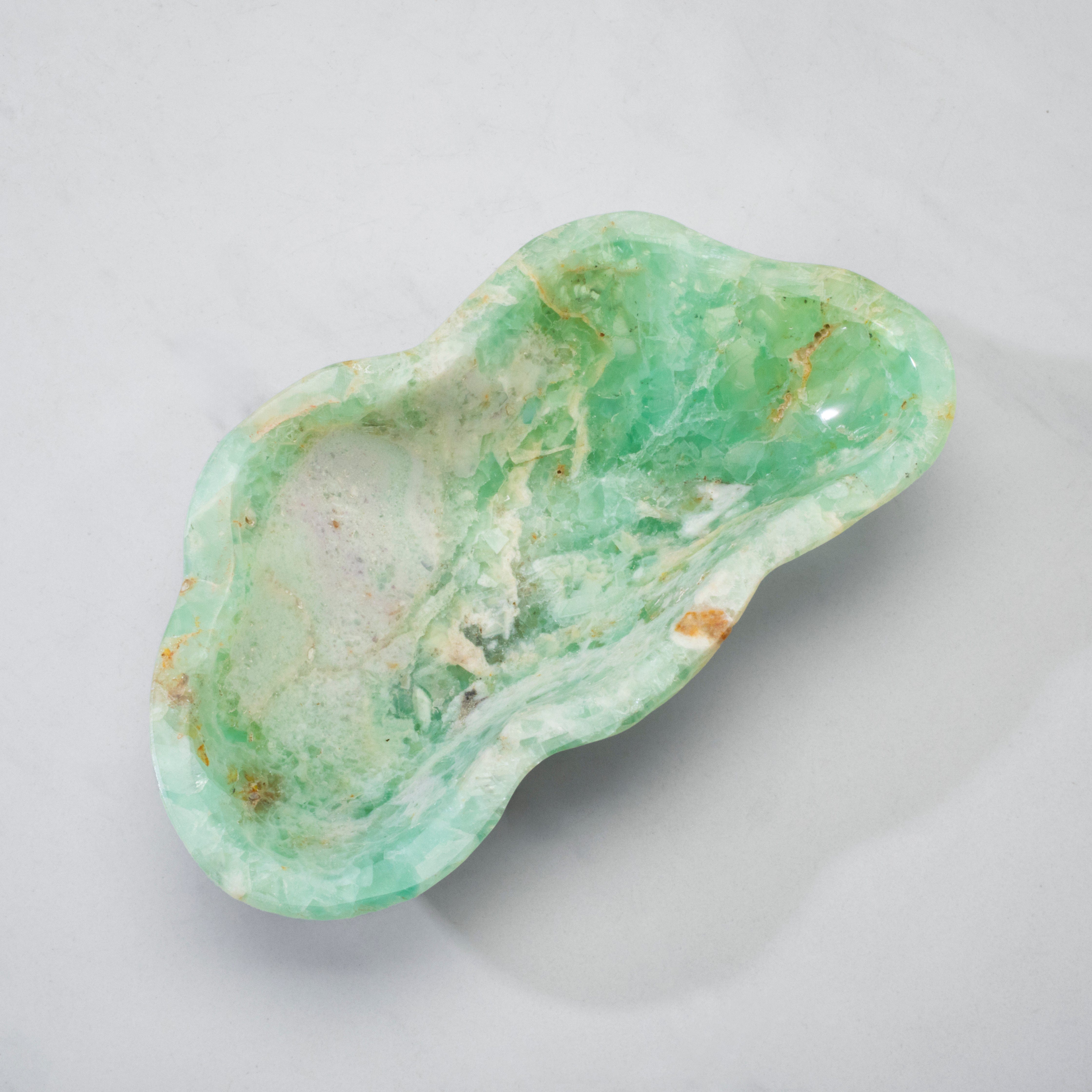 KALIFANO Gemstone Bowls Natural Green Fluorite Bowl 9" BFL4800.003