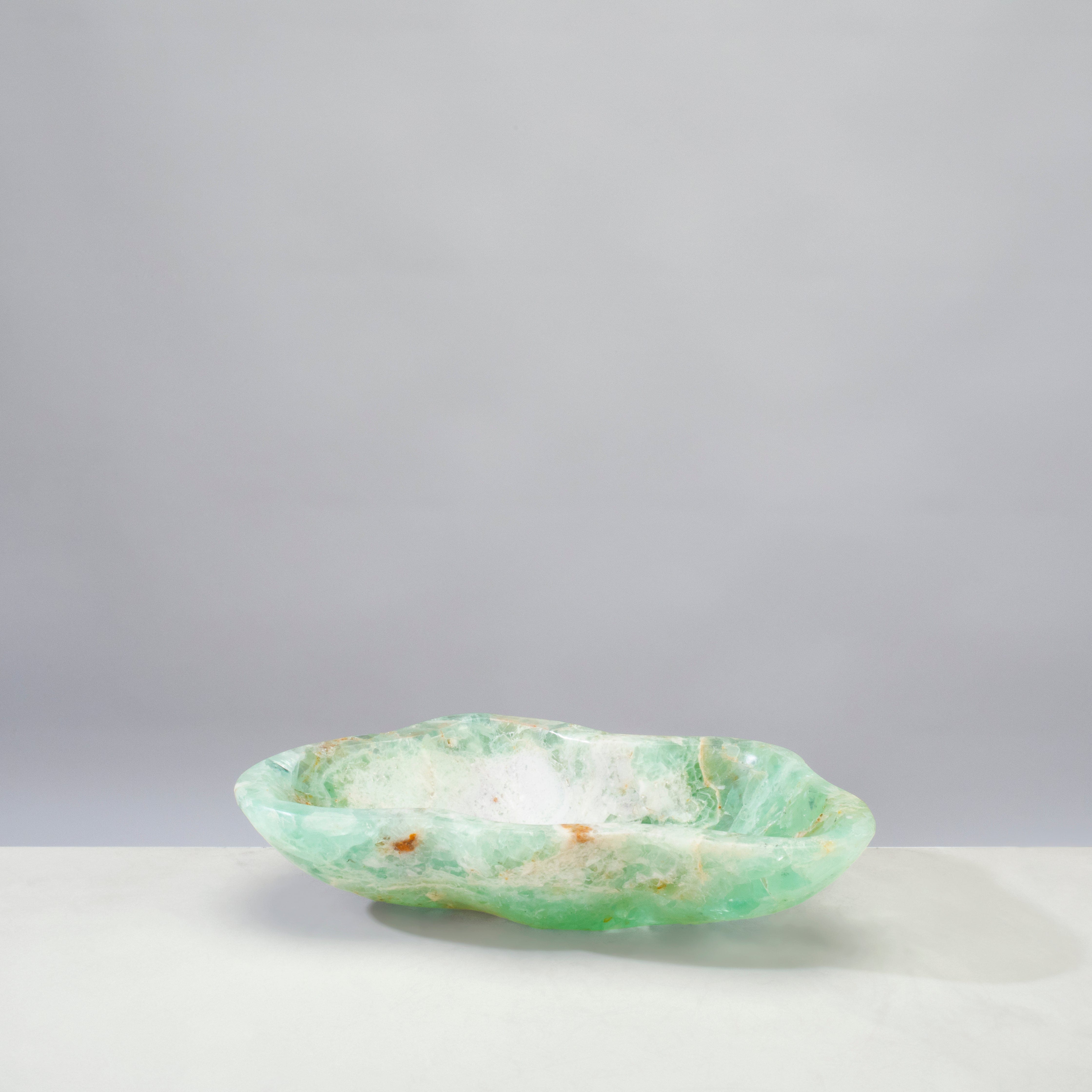 KALIFANO Gemstone Bowls Natural Green Fluorite Bowl 9" BFL4800.003
