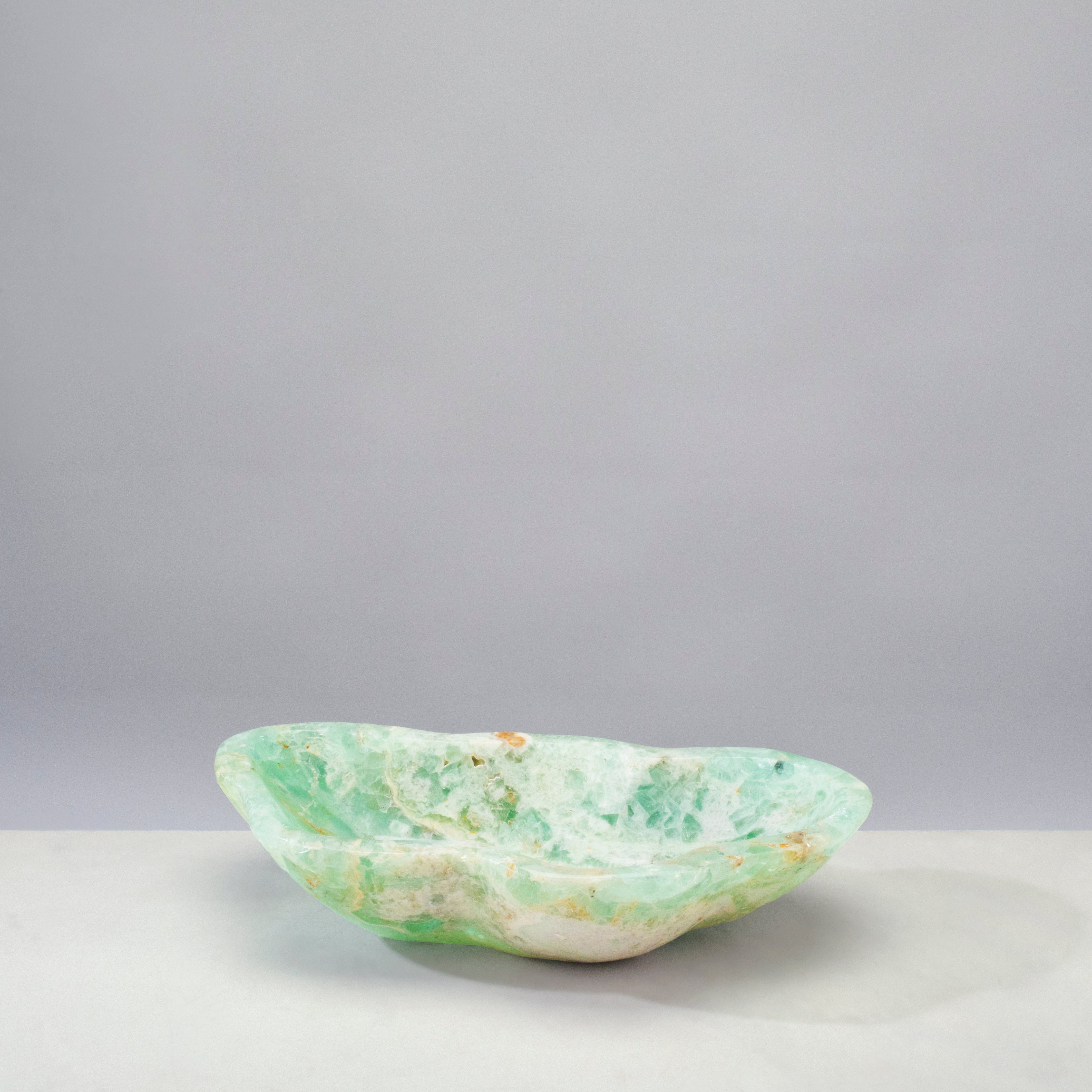 KALIFANO Gemstone Bowls Natural Green Fluorite Bowl 9" BFL4800.003