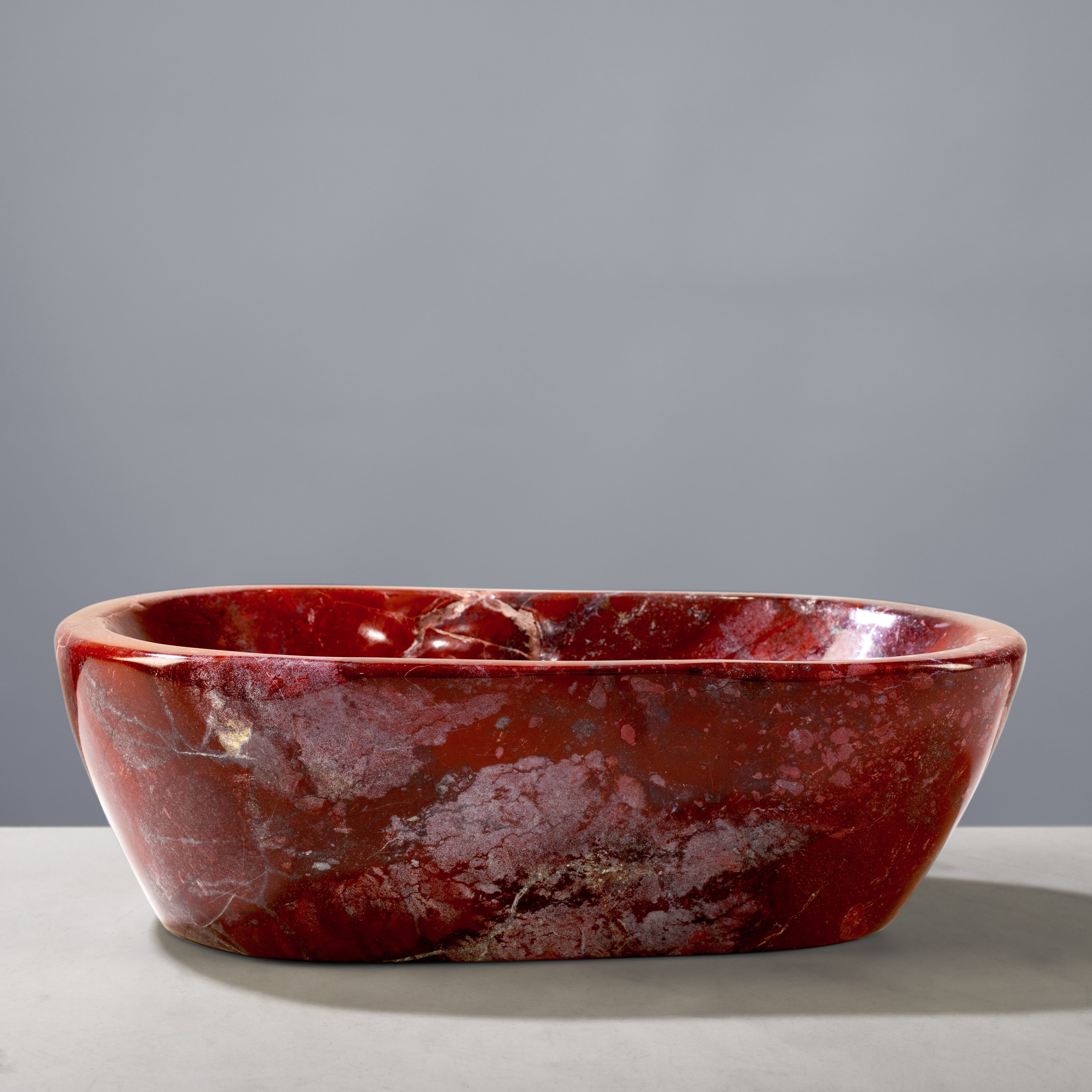 Kalifano Gemstone Bowls Red Jasper Bowl from Madagascar - 10" BOWL2000-RJ.001