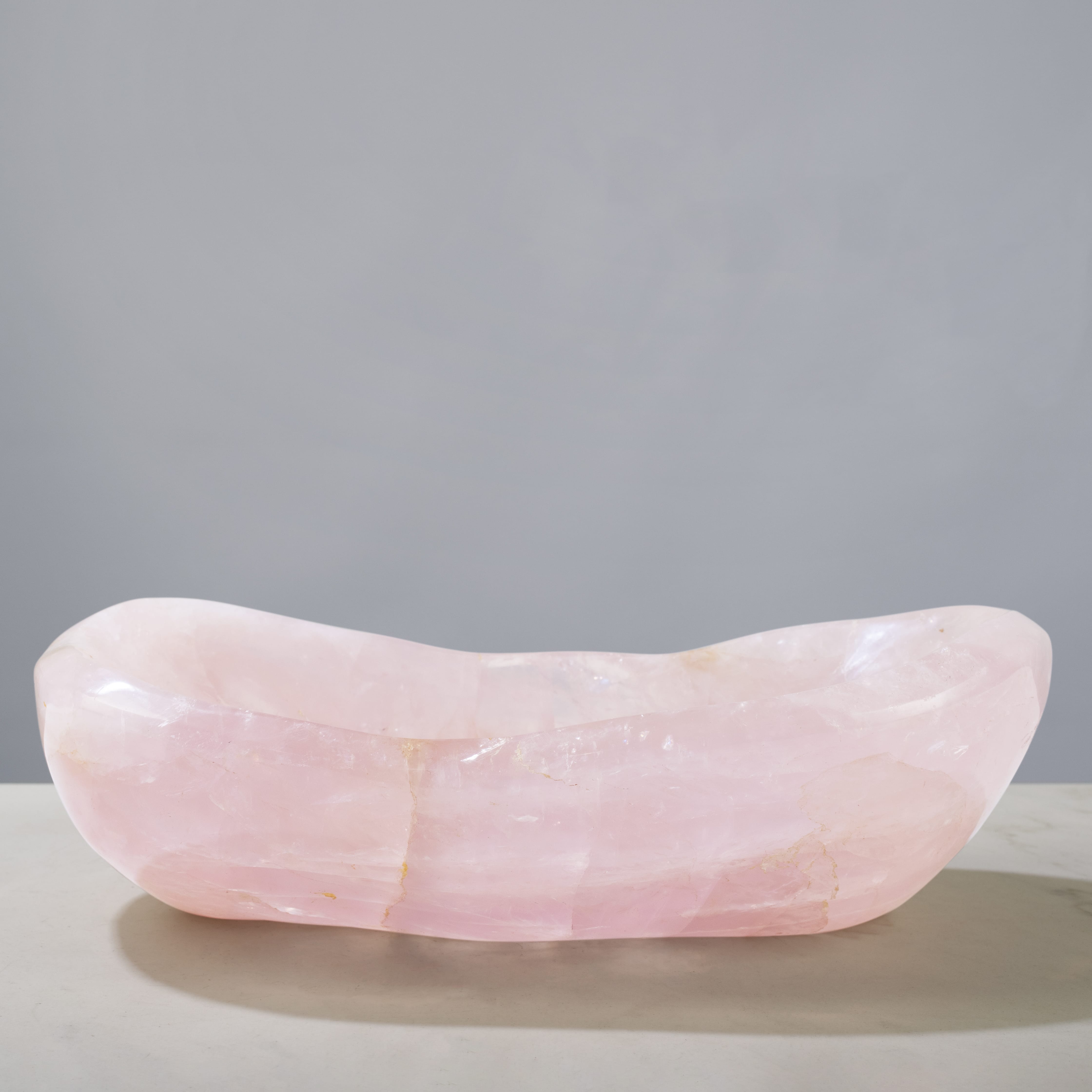 Kalifano Gemstone Bowls Rose Quartz Bowl from Madagascar - 11.25" BOWL3000-RQ.001