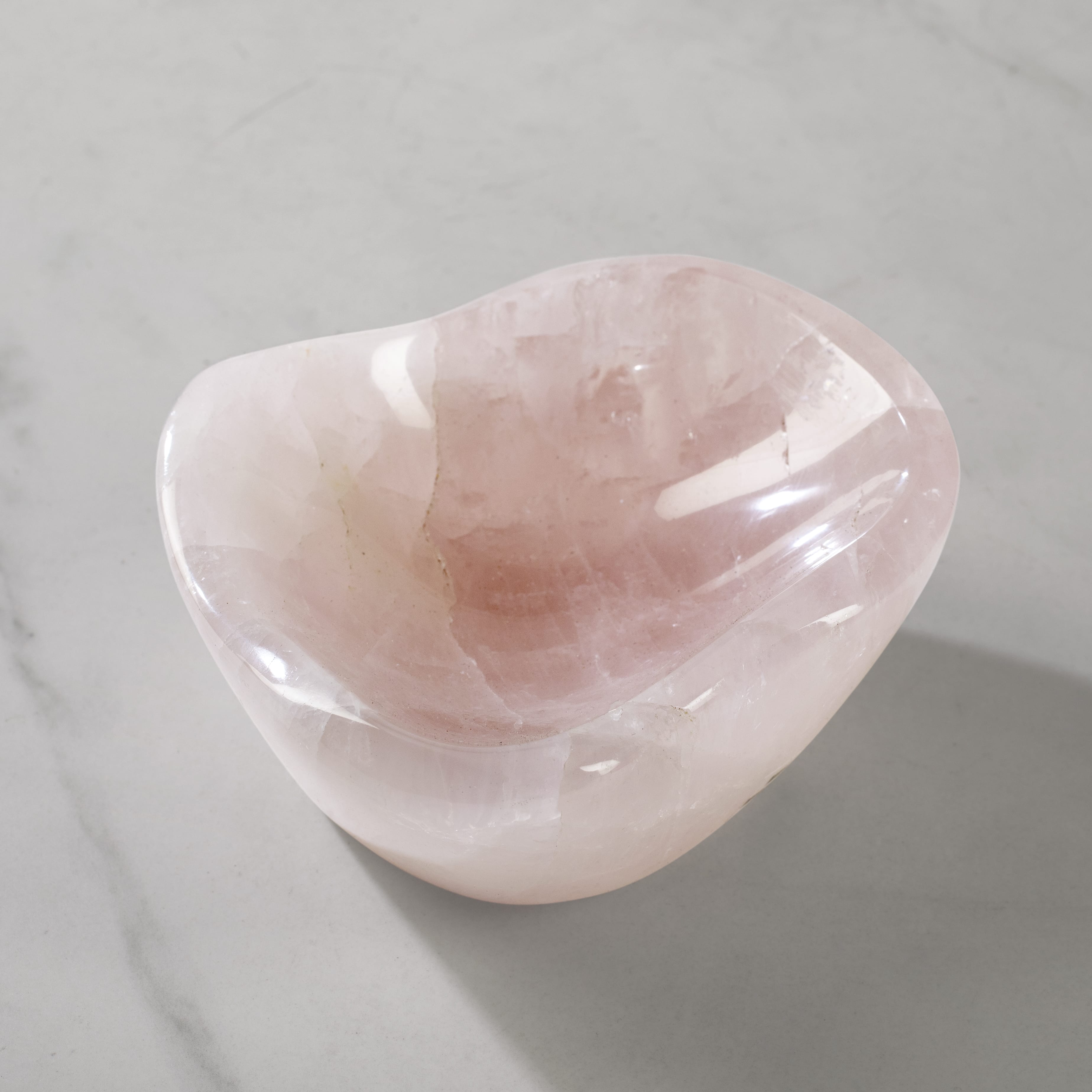 Kalifano Gemstone Bowls Rose Quartz Bowl from Madagascar - 4.75" BOWL560-RQ.001