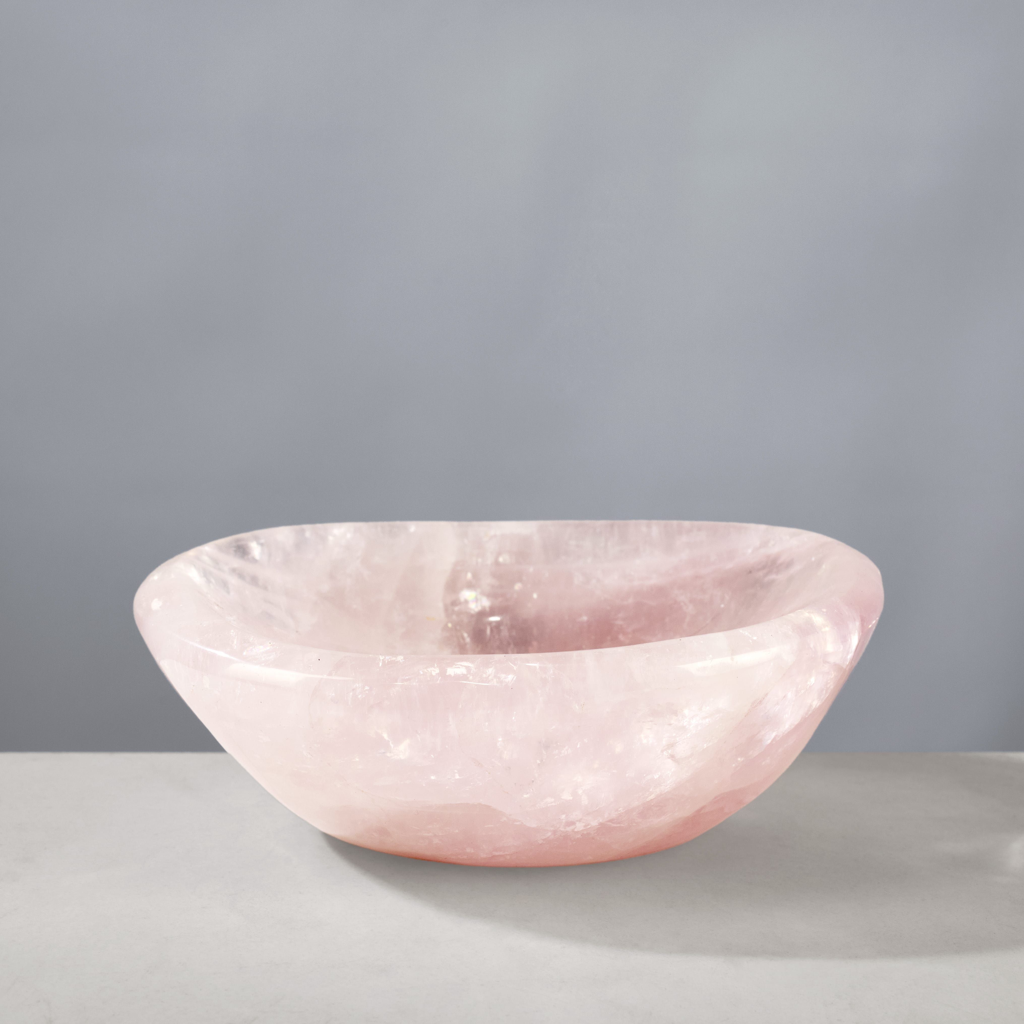Kalifano Gemstone Bowls Rose Quartz Bowl from Madagascar - 5.25" BOWL1100-RQ.003
