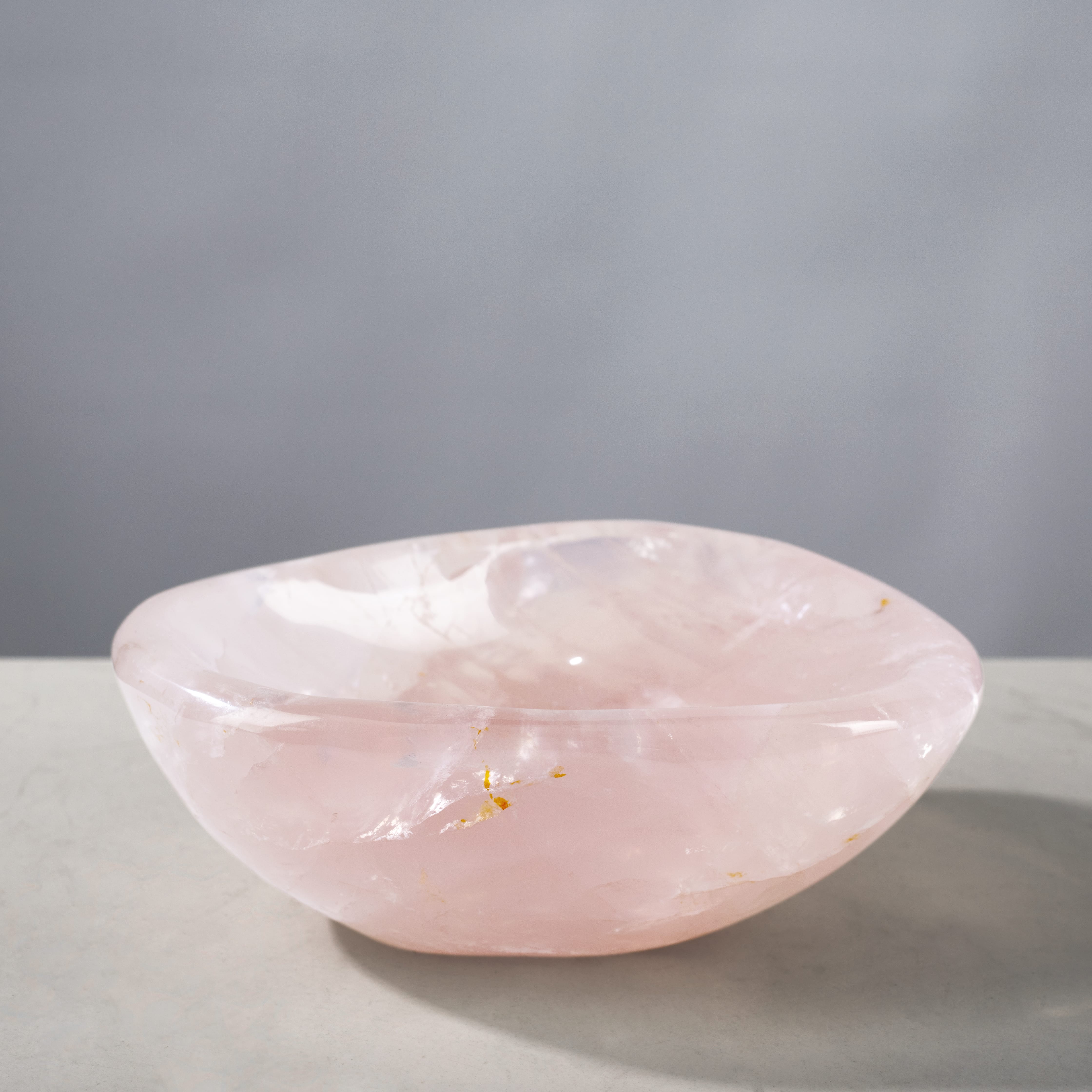 Kalifano Gemstone Bowls Rose Quartz Bowl from Madagascar - 5.25" BOWL1280-RQ.001