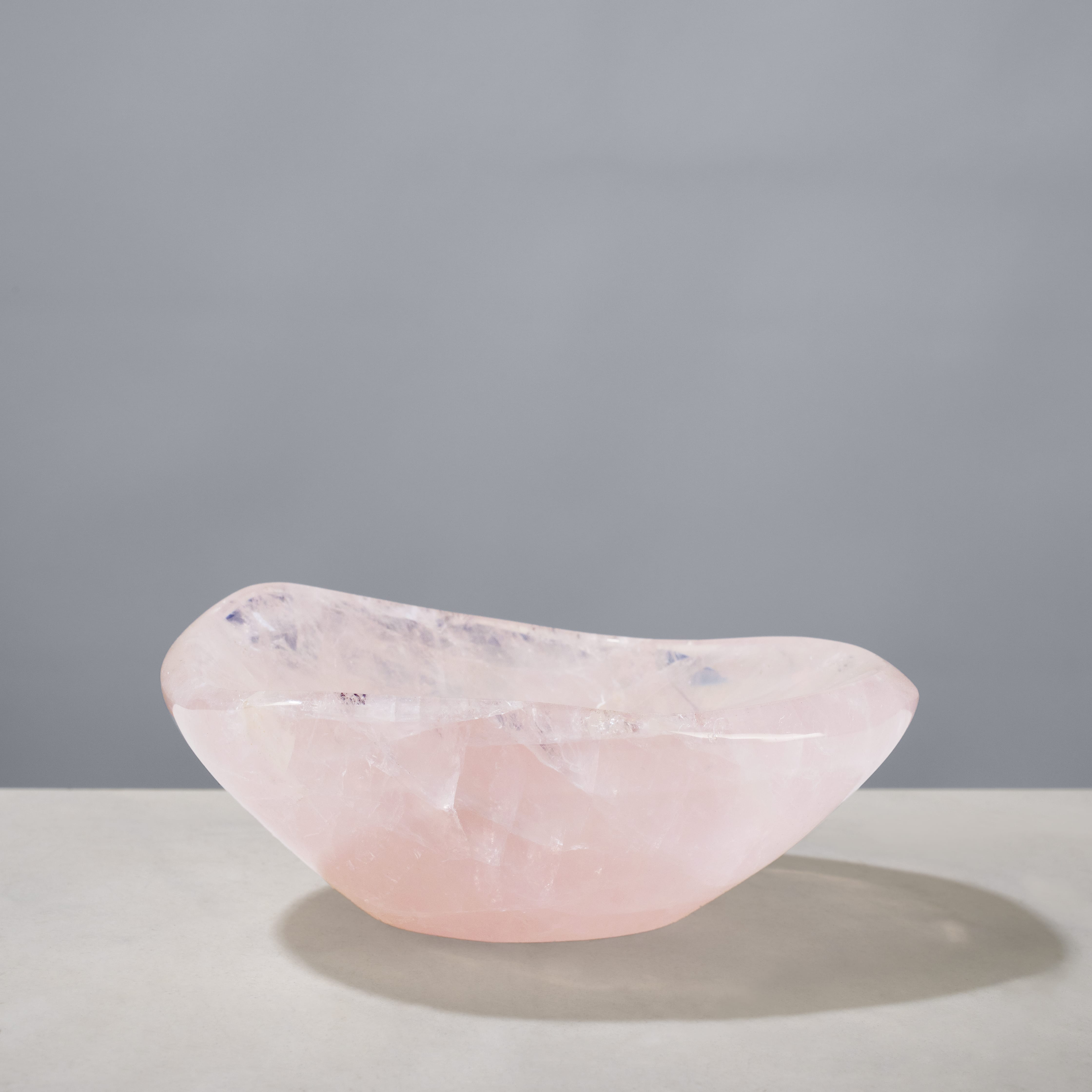 Kalifano Gemstone Bowls Rose Quartz Bowl from Madagascar - 5.5" BOWL1000-RQ.002