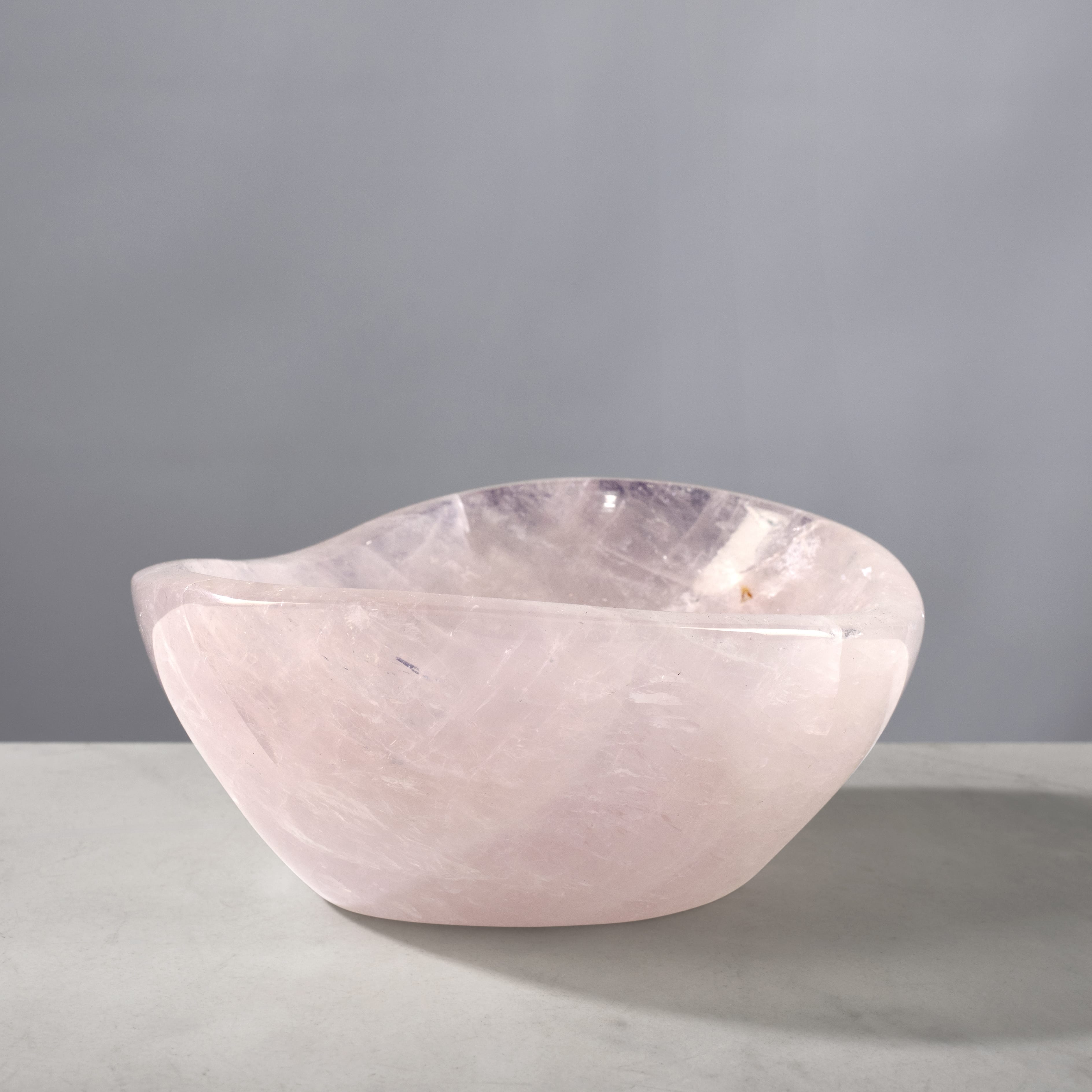 Kalifano Gemstone Bowls Rose Quartz Bowl from Madagascar - 5.5" BOWL1000-RQ.003