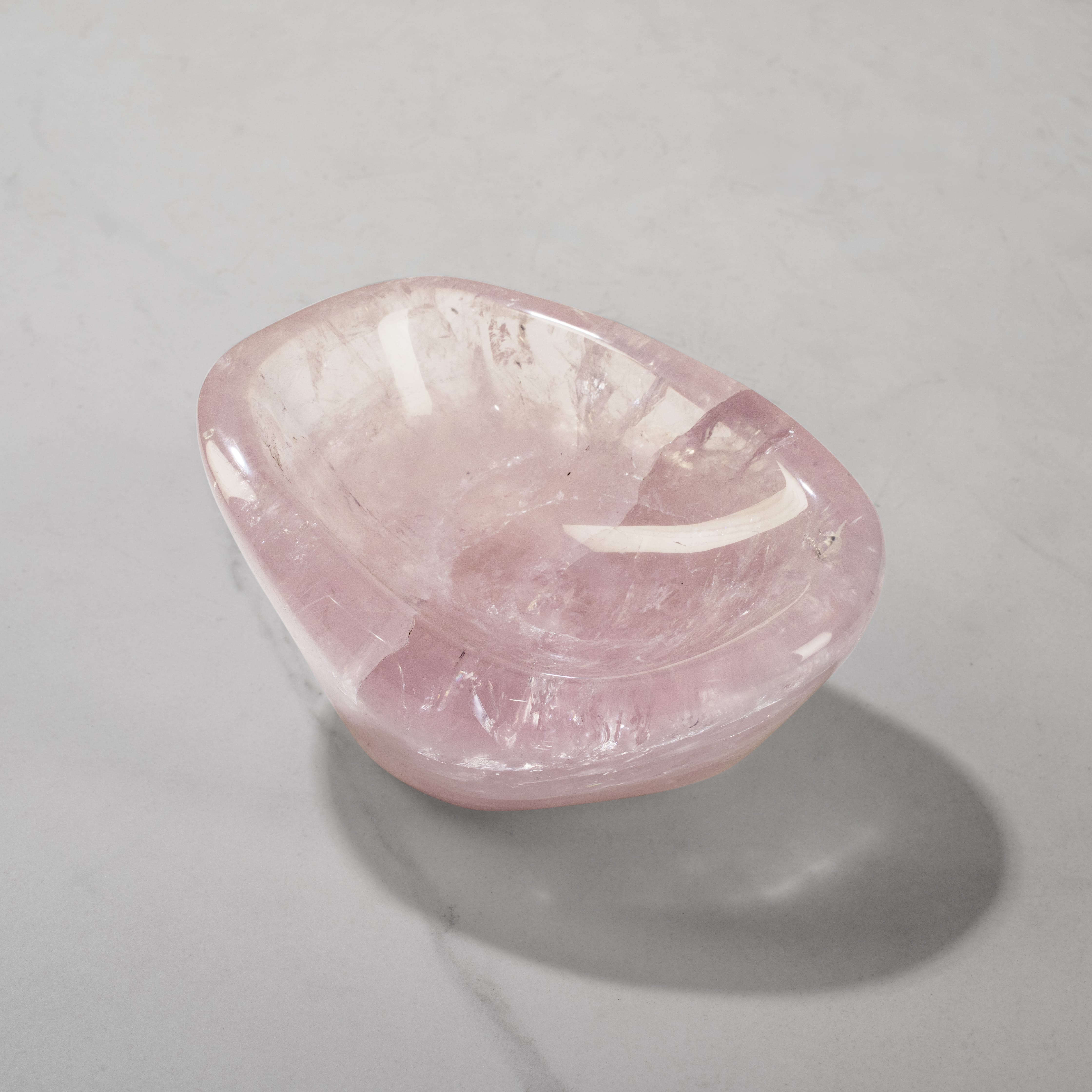 Kalifano Gemstone Bowls Rose Quartz Bowl from Madagascar - 5.5" BOWL1000-RQ.006