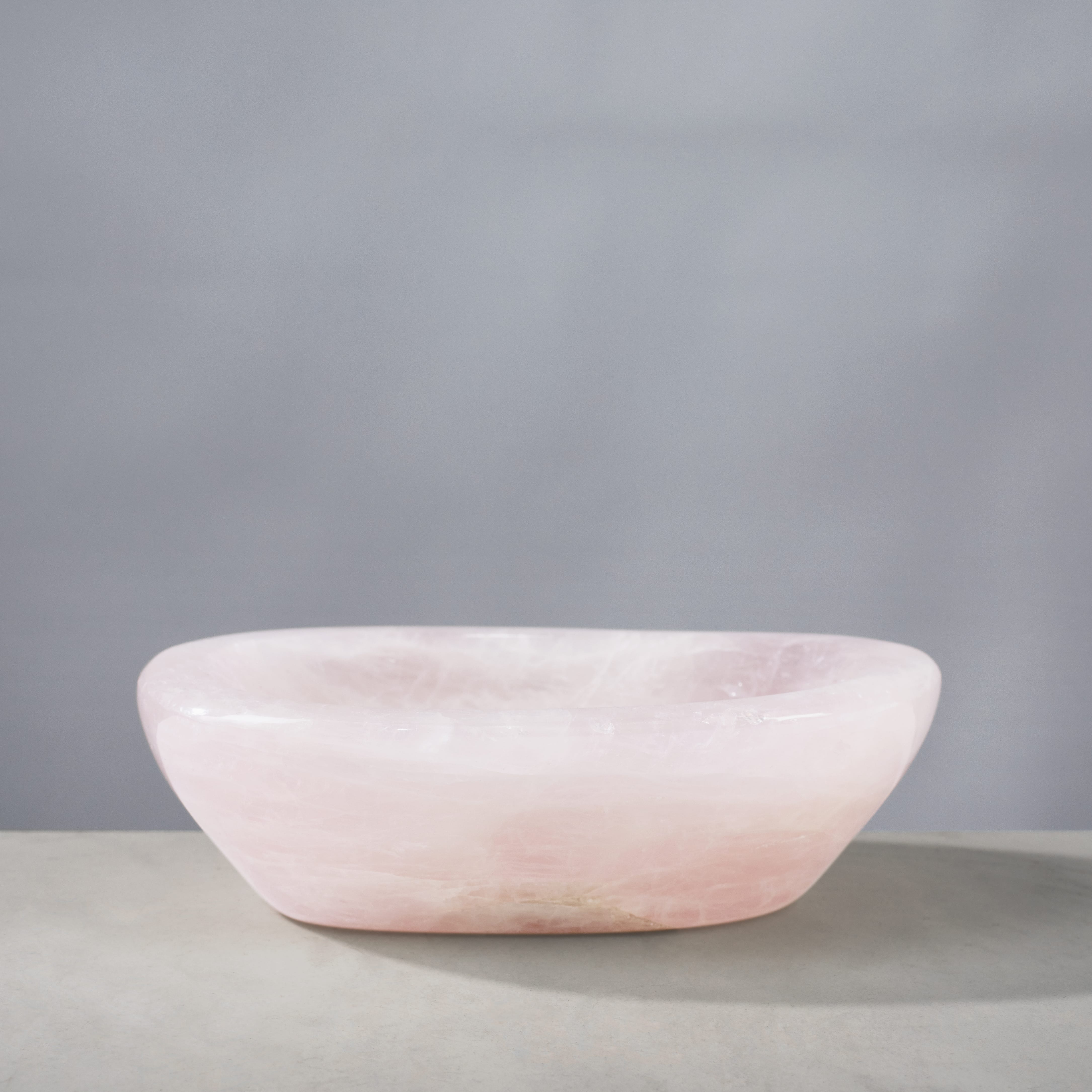 Kalifano Gemstone Bowls Rose Quartz Bowl from Madagascar - 5.75" BOWL600-RQ.006
