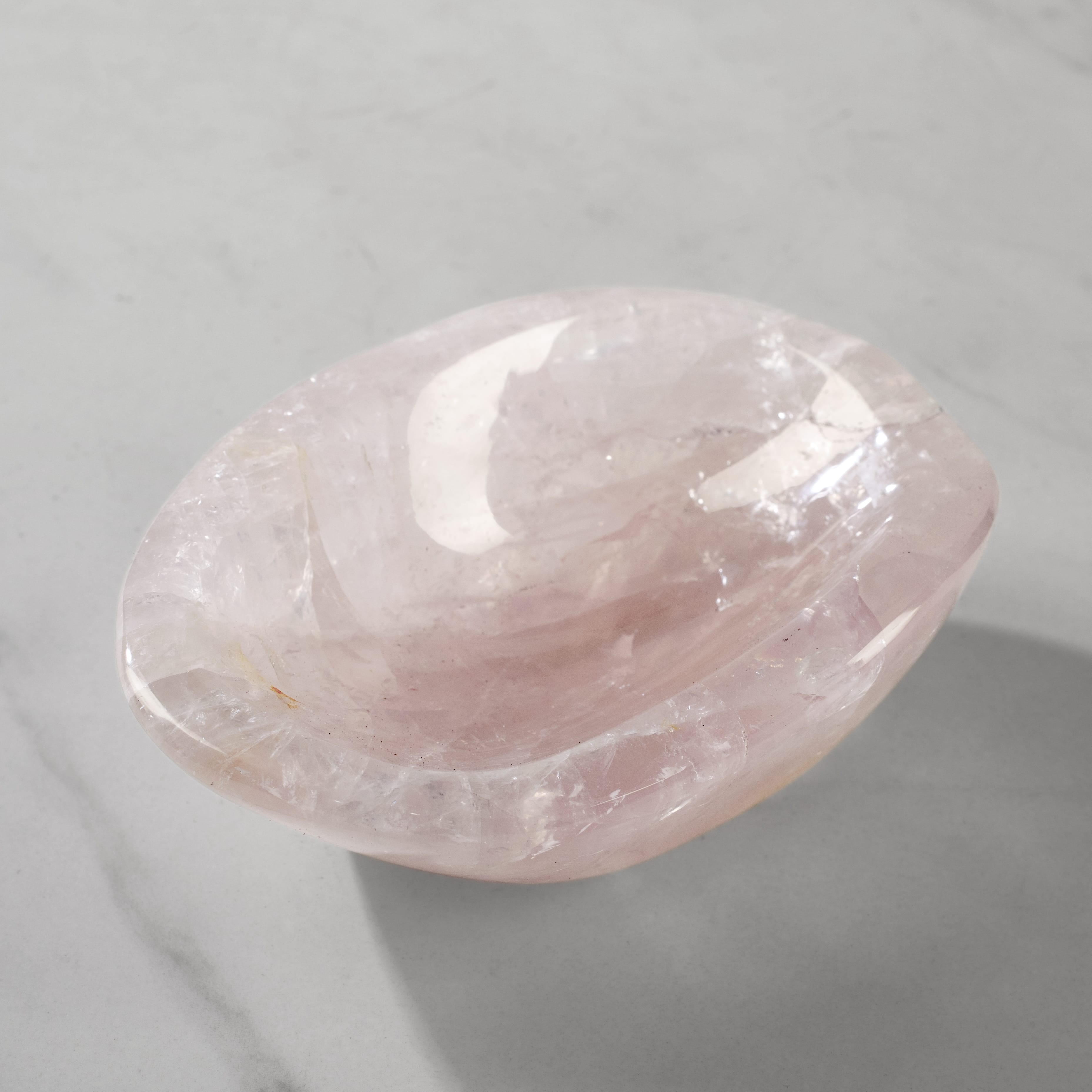 Kalifano Gemstone Bowls Rose Quartz Bowl from Madagascar - 5" BOWL400-RQ.001