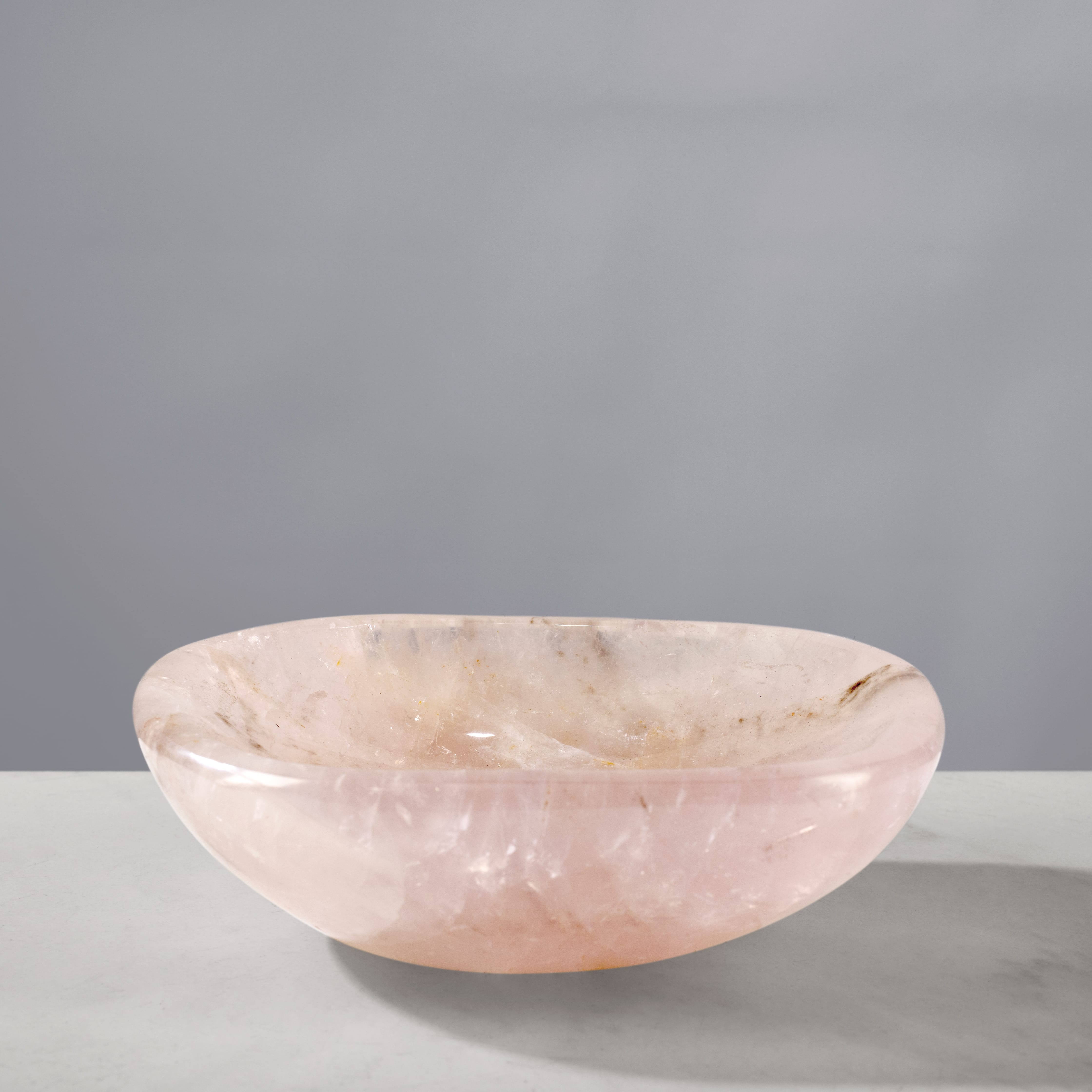 Kalifano Gemstone Bowls Rose Quartz Bowl from Madagascar - 6.25" BOWL1100-RQ.002