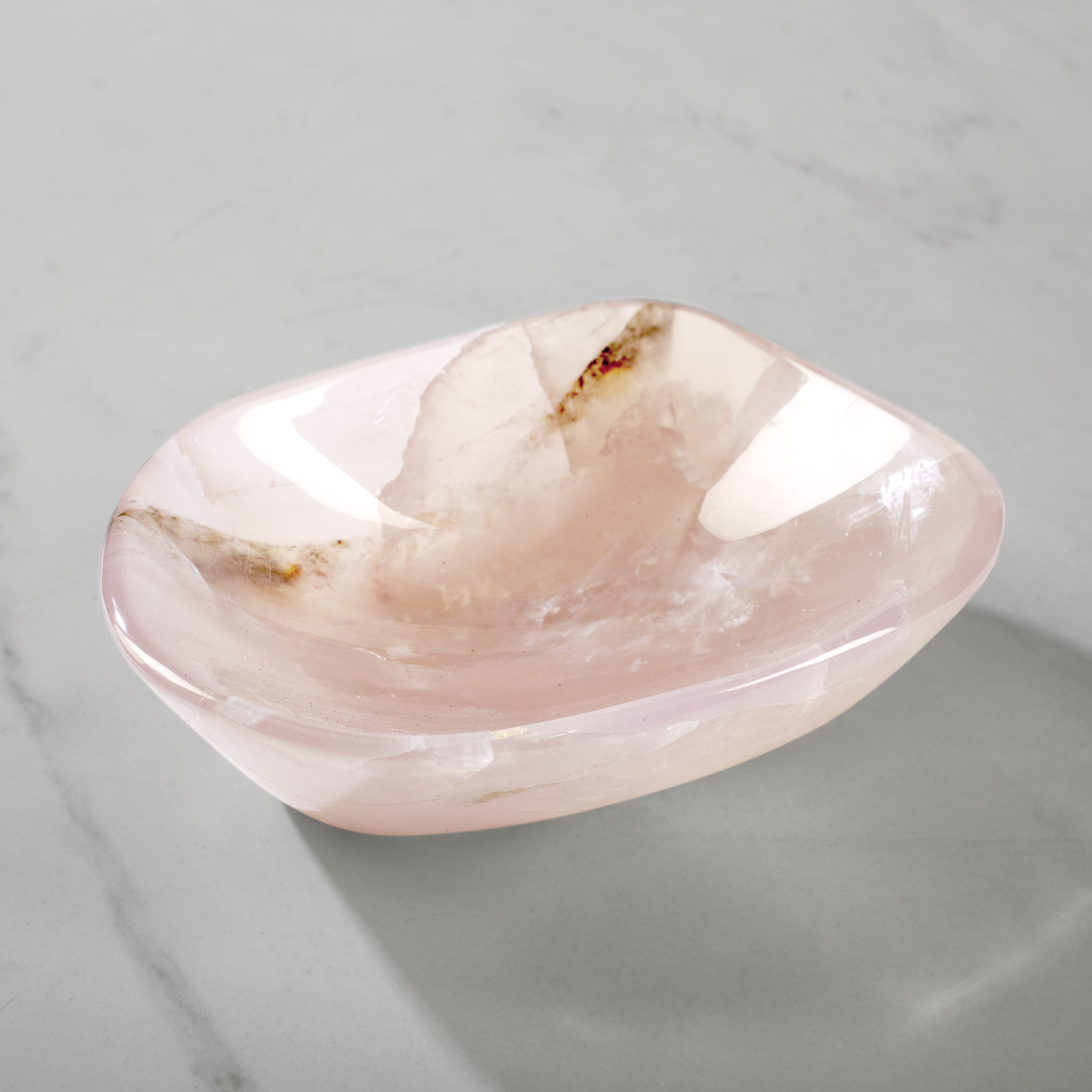 Kalifano Gemstone Bowls Rose Quartz Bowl from Madagascar - 6.25" BOWL600-RQ.003