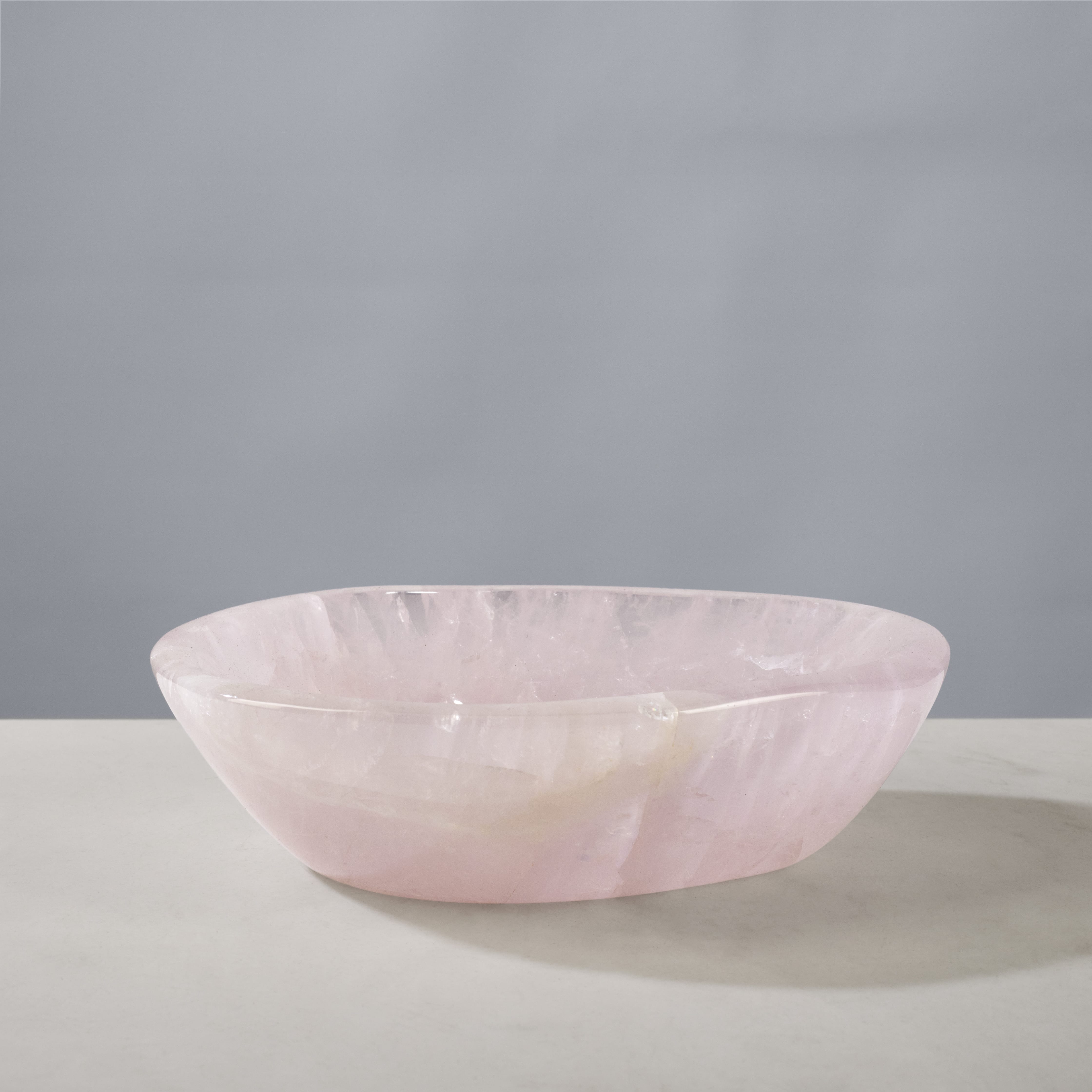 Kalifano Gemstone Bowls Rose Quartz Bowl from Madagascar - 6.5" BOWL880-RQ.003