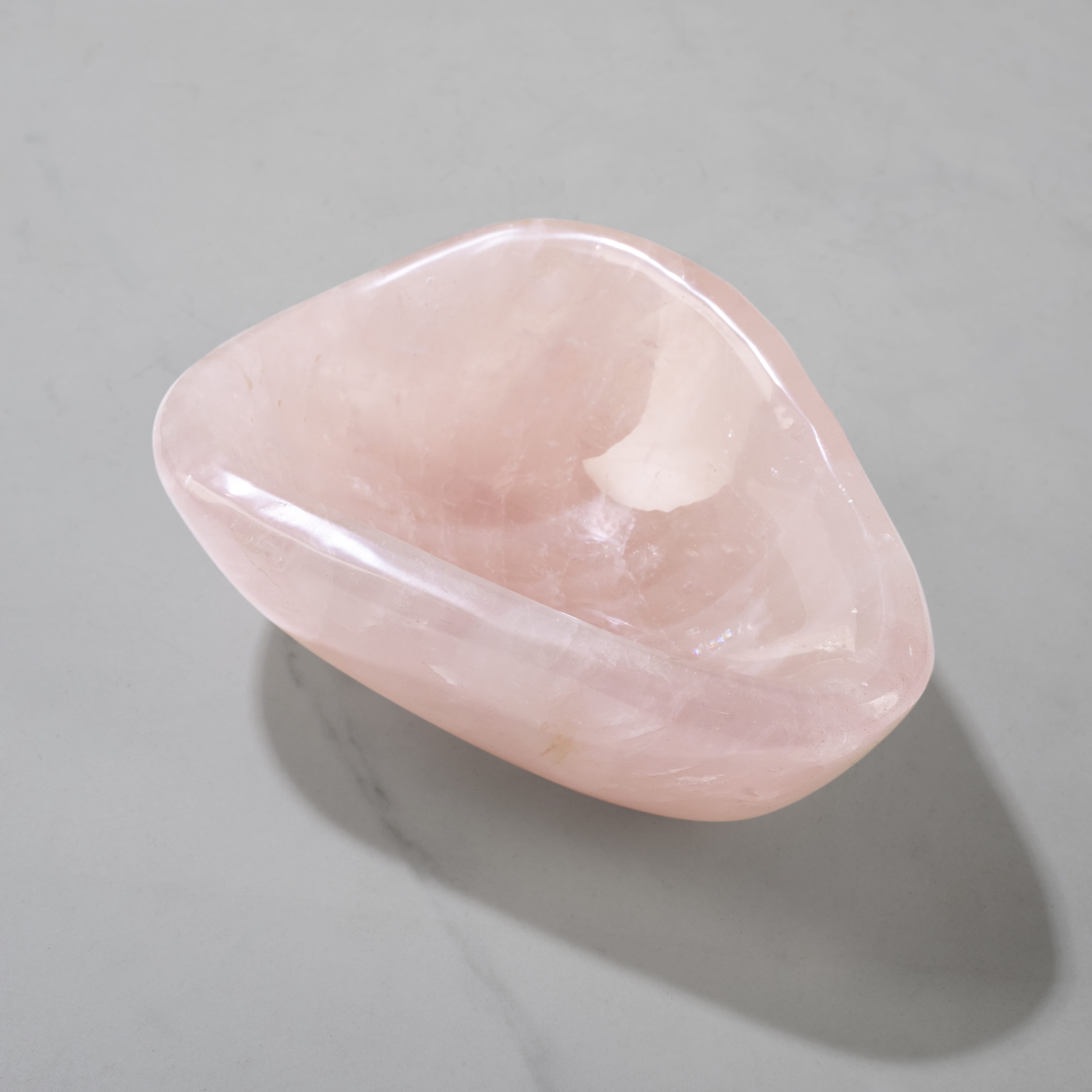 Kalifano Gemstone Bowls Rose Quartz Bowl from Madagascar - 6.75" BOWL1600-RQ.003