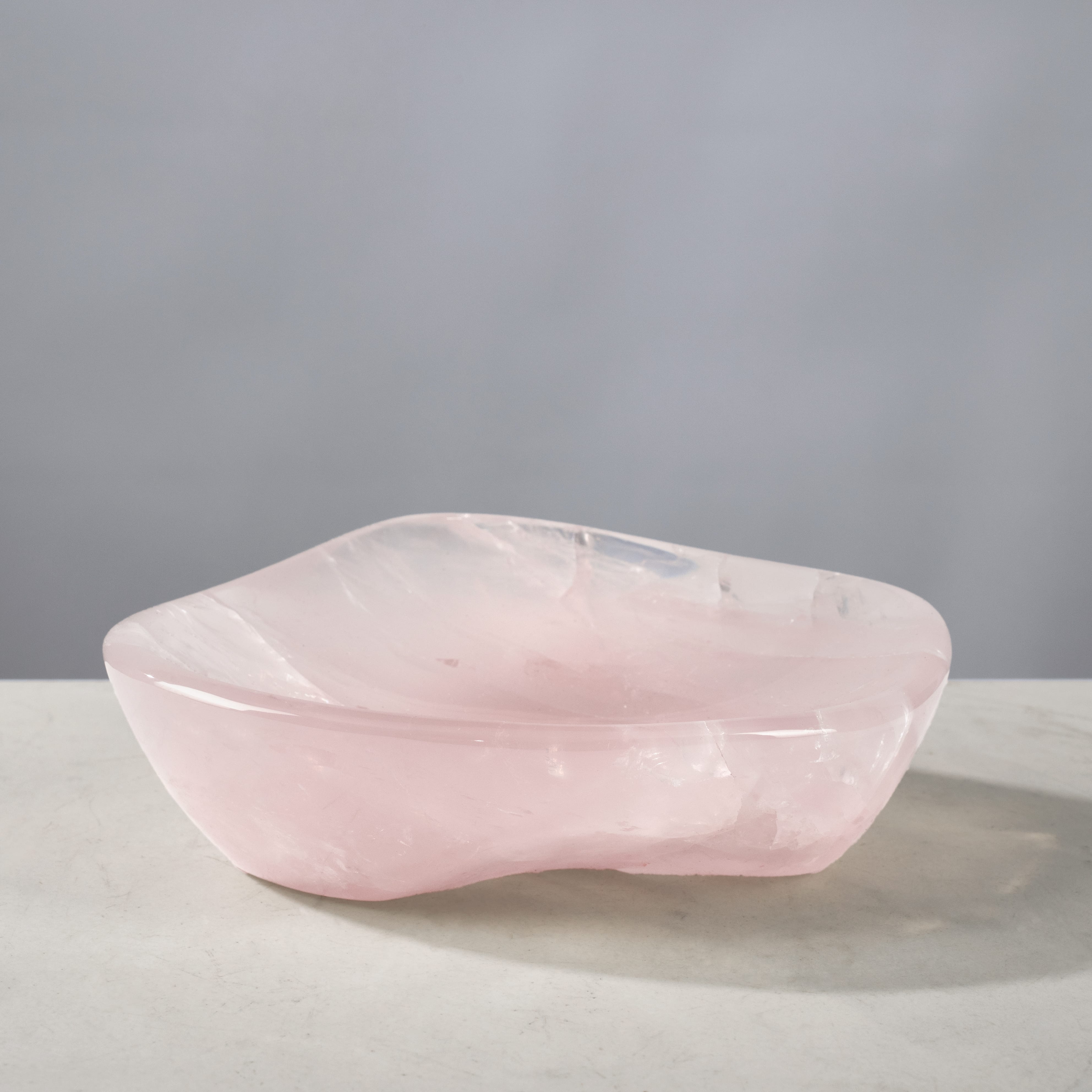 Kalifano Gemstone Bowls Rose Quartz Bowl from Madagascar - 6" BOWL920-RQ.001