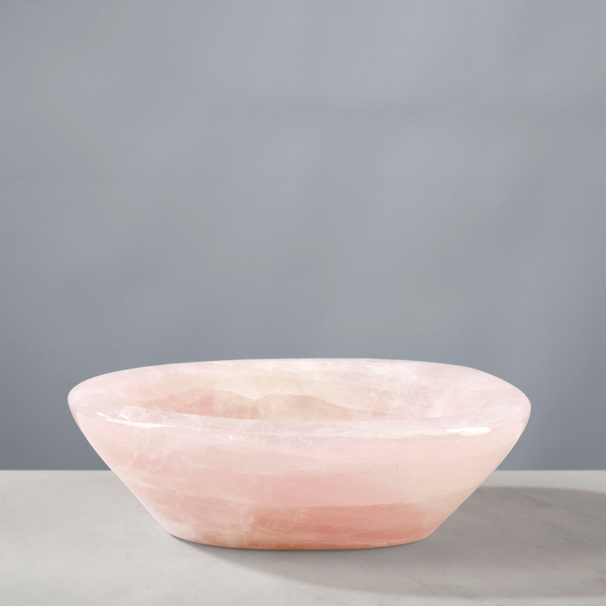 Kalifano Gemstone Bowls Rose Quartz Bowl from Madagascar - 7" BOWL600-RQ.005