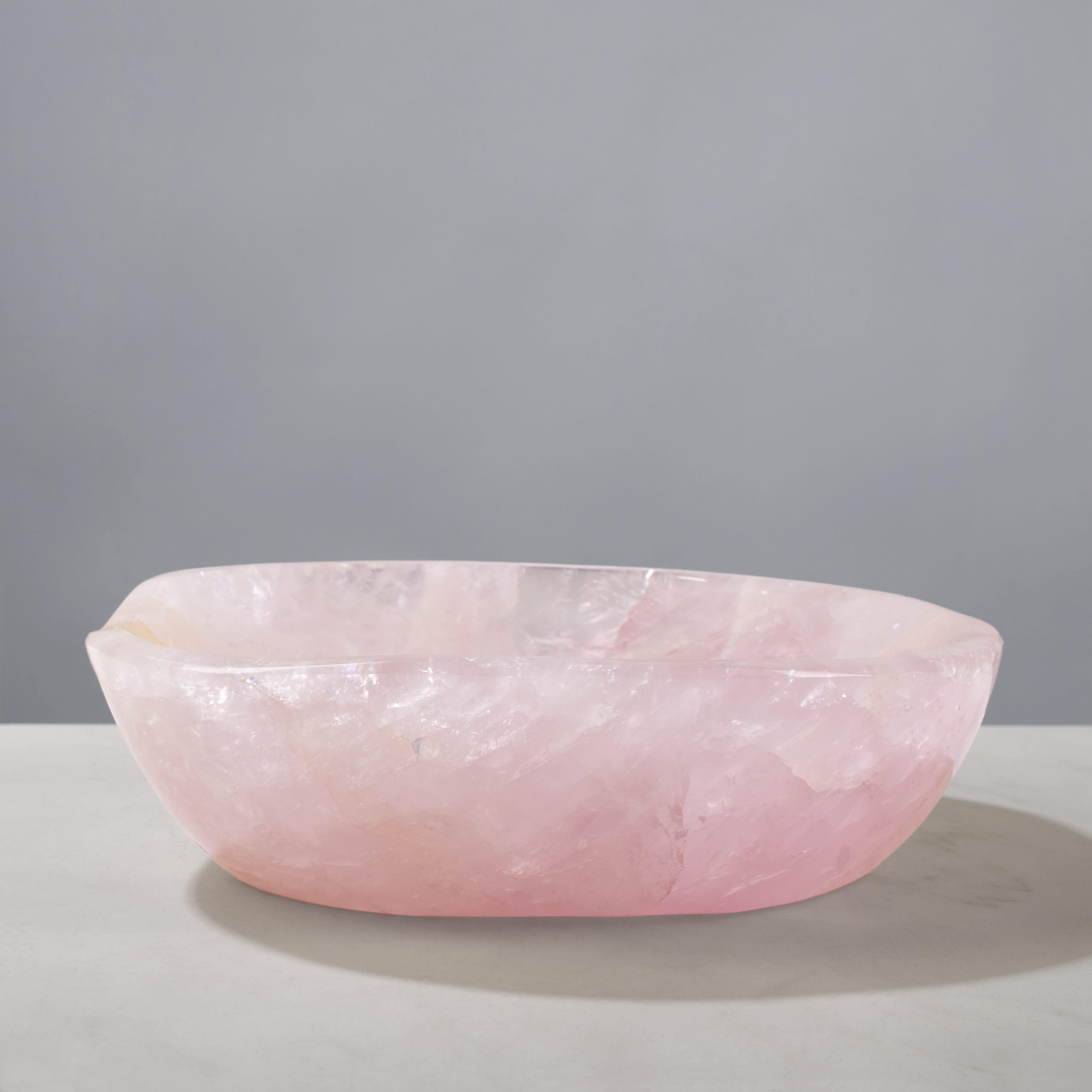 Kalifano Gemstone Bowls Rose Quartz Bowl from Madagascar - 9" BOWL1400-RQ.001