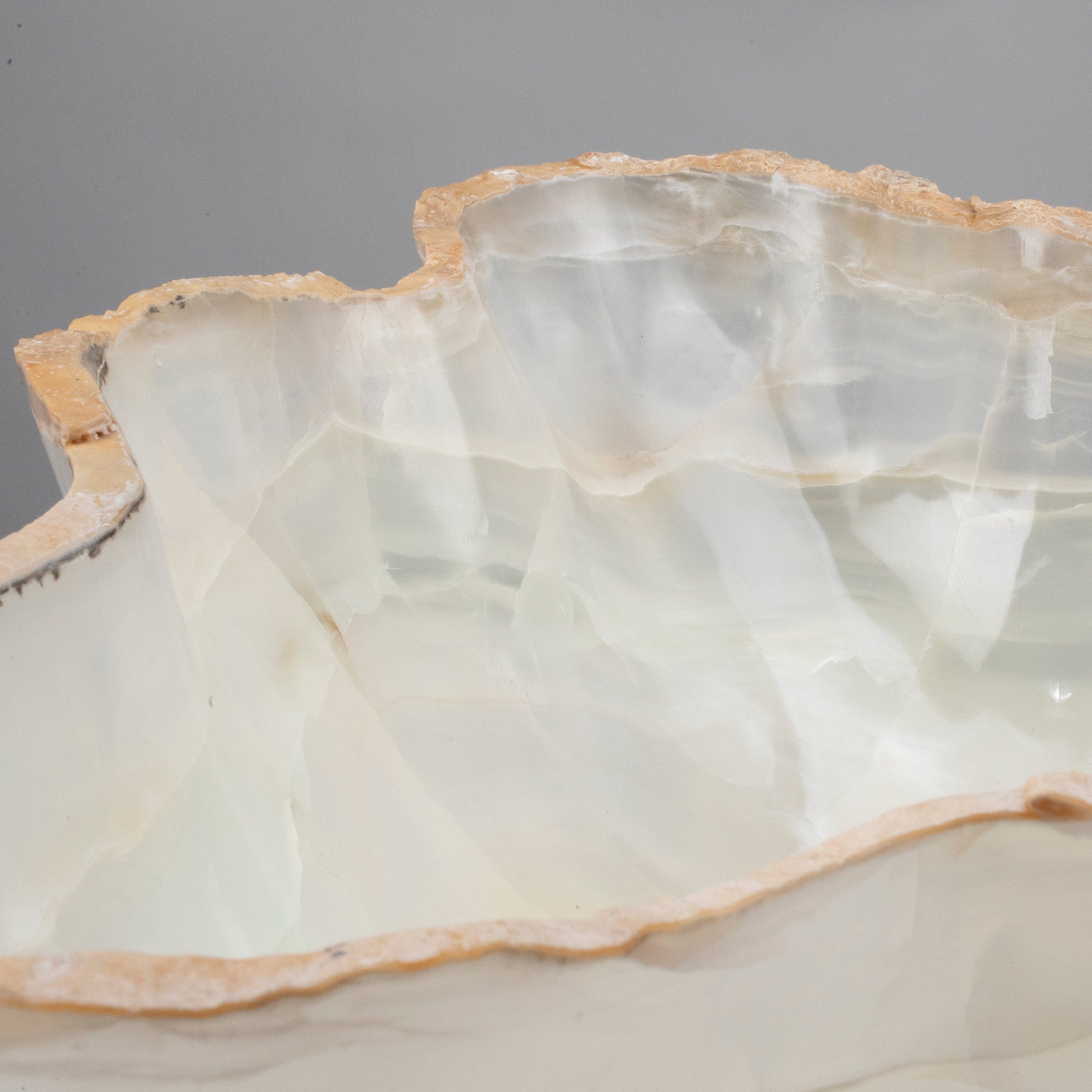 KALIFANO Gemstone Bowls White Onyx Bowl 18" BOX9600.002