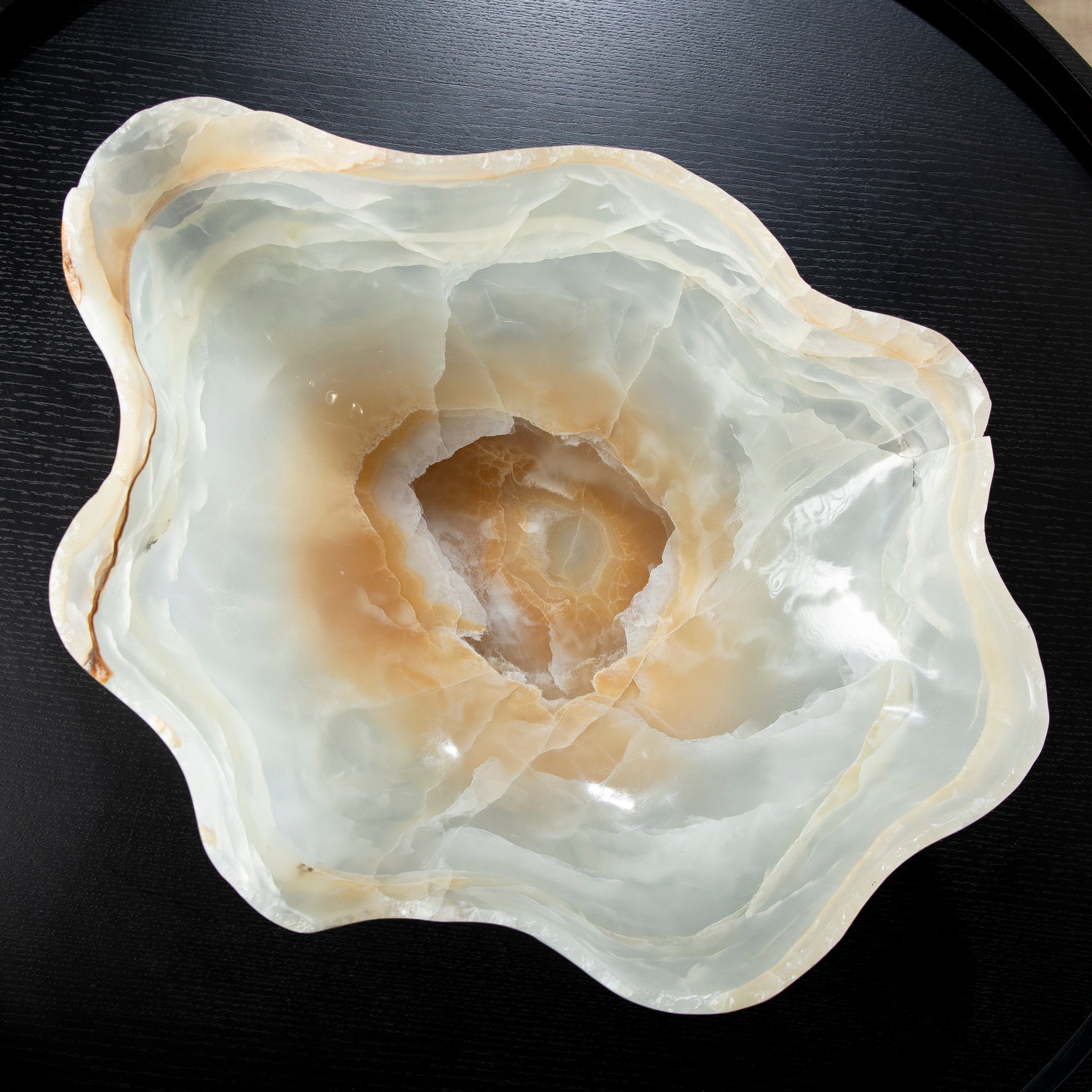KALIFANO Gemstone Bowls White Onyx Bowl 22" BOX11000.007