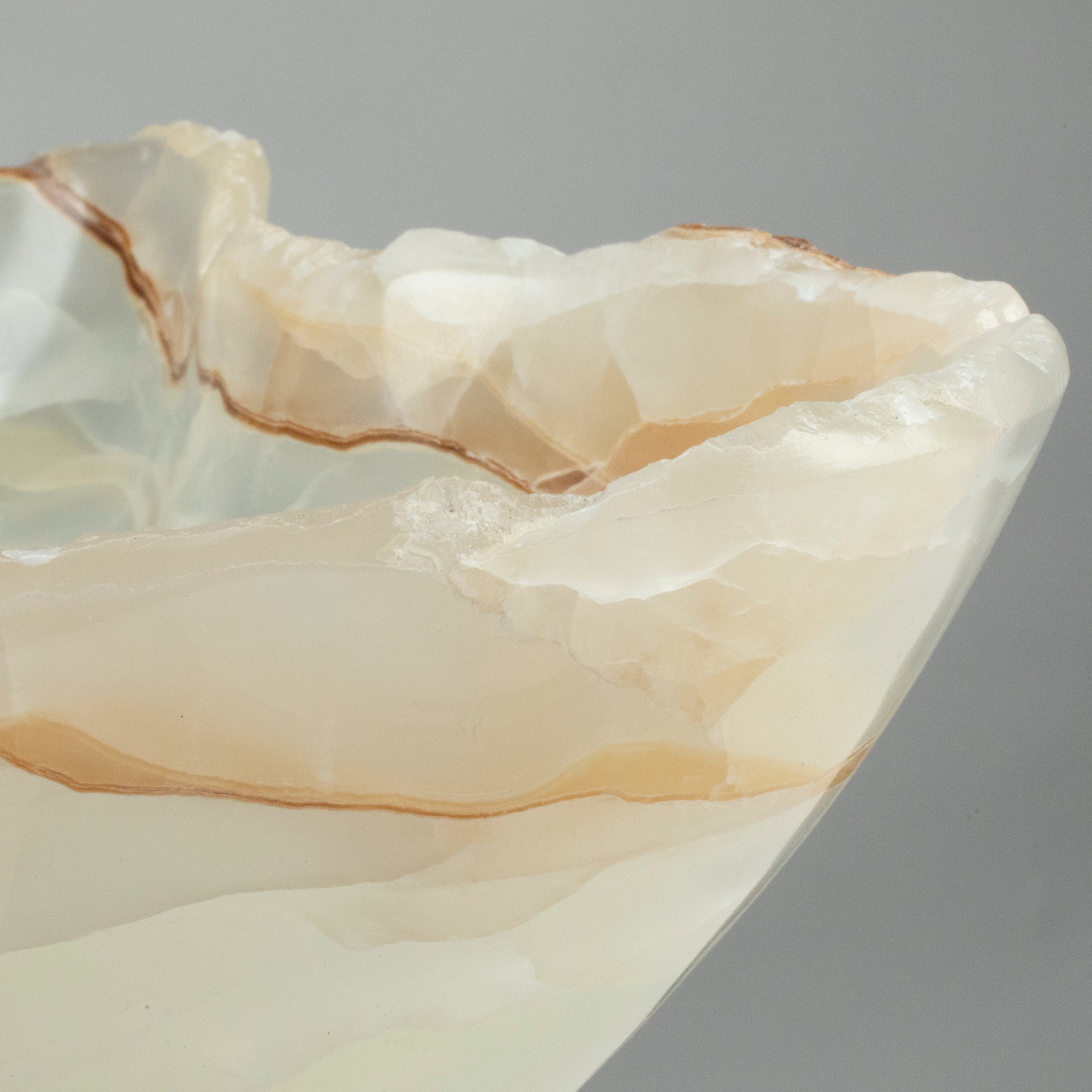 KALIFANO Gemstone Bowls White Onyx Bowl 22" BOX11000.007