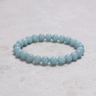 Natural Blue Amazonite 8 mm Beaded Gemstone Bracelet