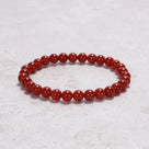 Natural Carnelian 6 mm Beaded Gemstone Bracelet
