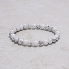 Natural Howlite 6mm Beaded Gemstone Bracelet
