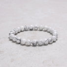 Natural Howlite 8 mm Beaded Gemstone Bracelet
