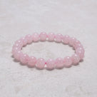 Natural Rose Quartz 8 mm Beaded Gemstone Bracelet